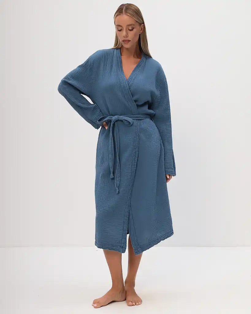 Robe de chambre pour femme en viscose de bambou