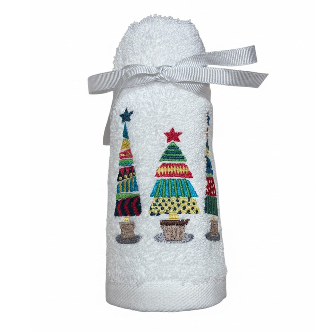 Weihnachtshandtuch – Besticktes Gästehandtuch mit Weihnachtsmotiv 0258