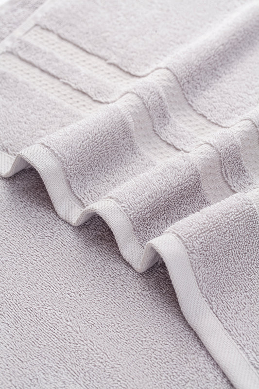 Premium Handtuch - Vielseitig, Nachhaltig, Saugstark & Schnelltrocknend - 100% Baumwolle (50 x 90 cm)  LMS-6639 Silber