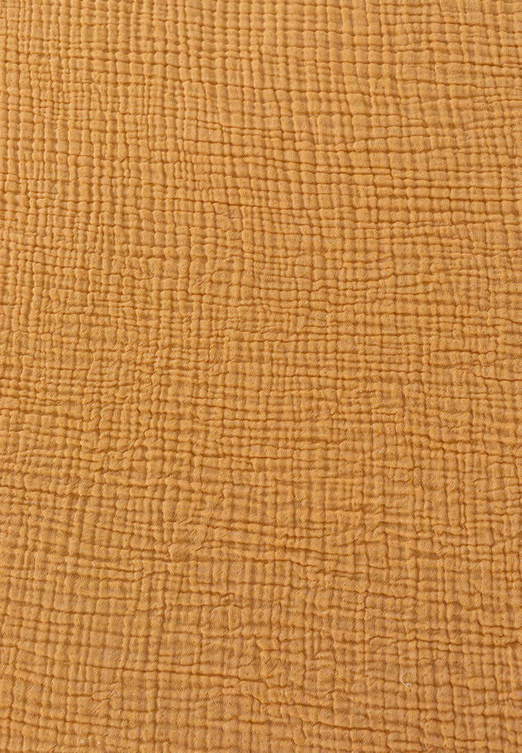 Premium Musselin Tagesdecke 240x260 cm - 100% Baumwolle - extraweiche Baumwolldecke als Kuscheldecke, Bett-Überwurf, Sofa-Überwurf, Couch-Überwurf - warme Sofa-Decke LMS-6481 (Mustard) Senfgelb