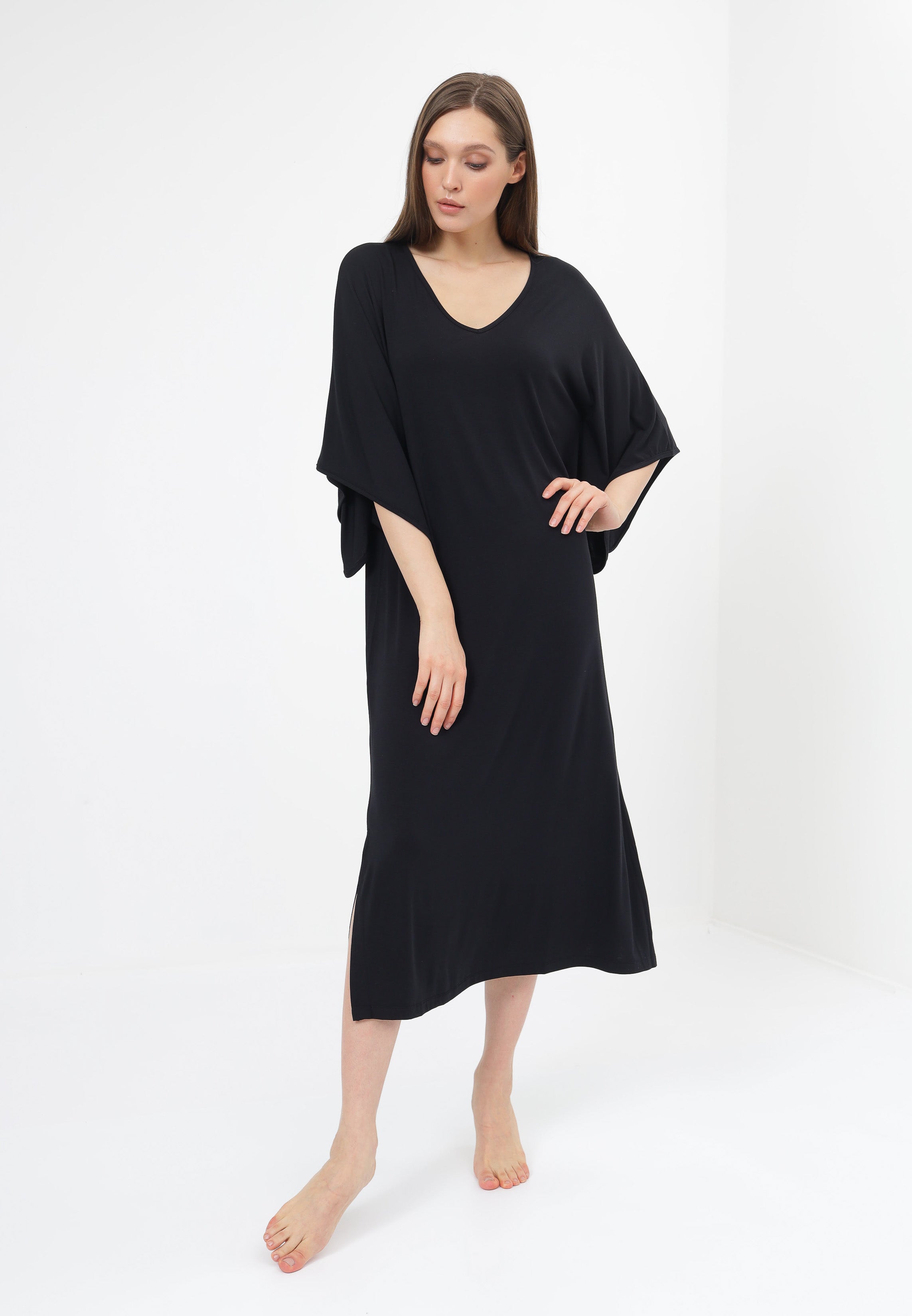 Damen Nachthemd Lang aus Bambusviskose