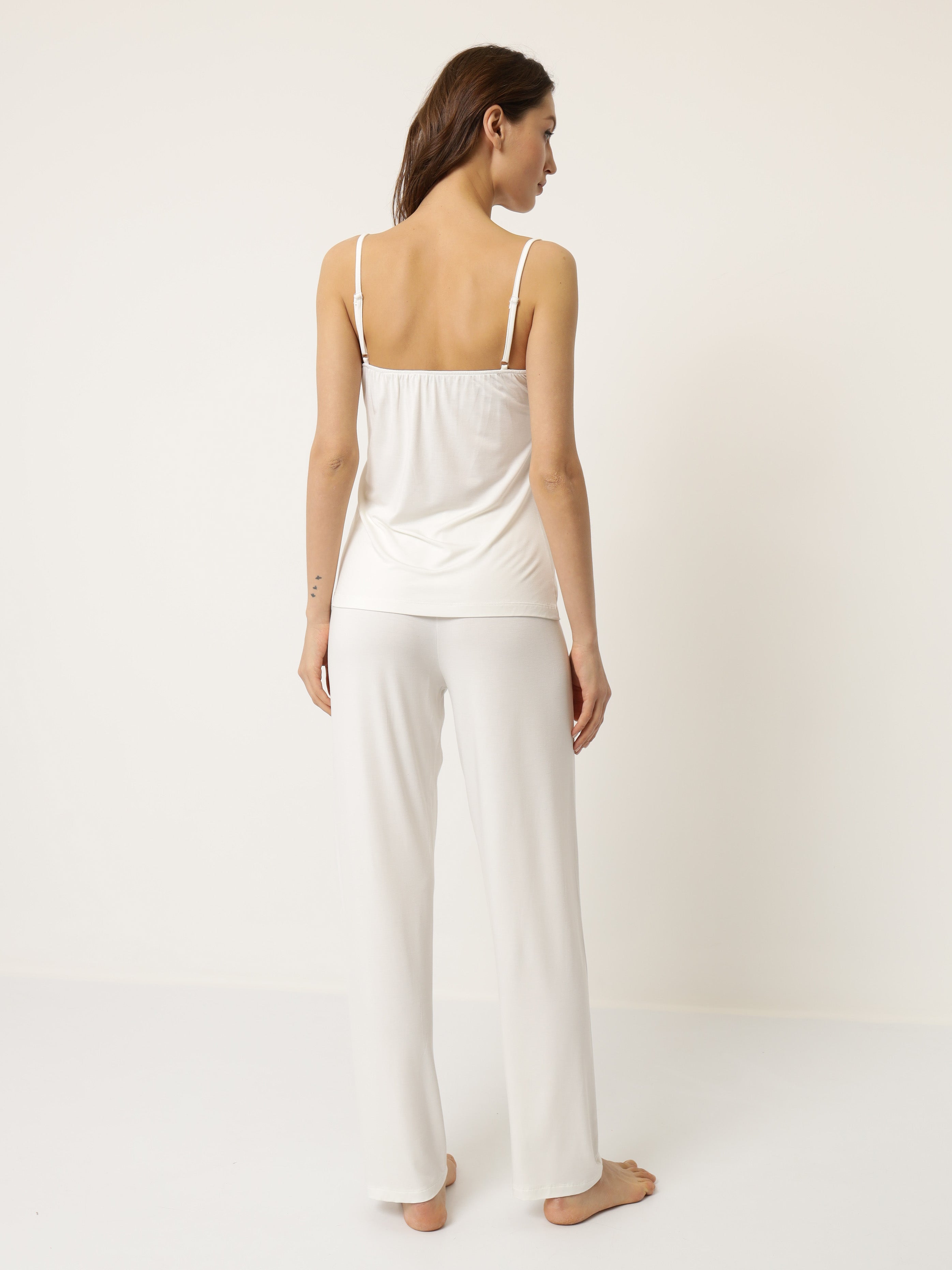 Damen Pyjama Set mit Morgenmantel aus Bambus viskose