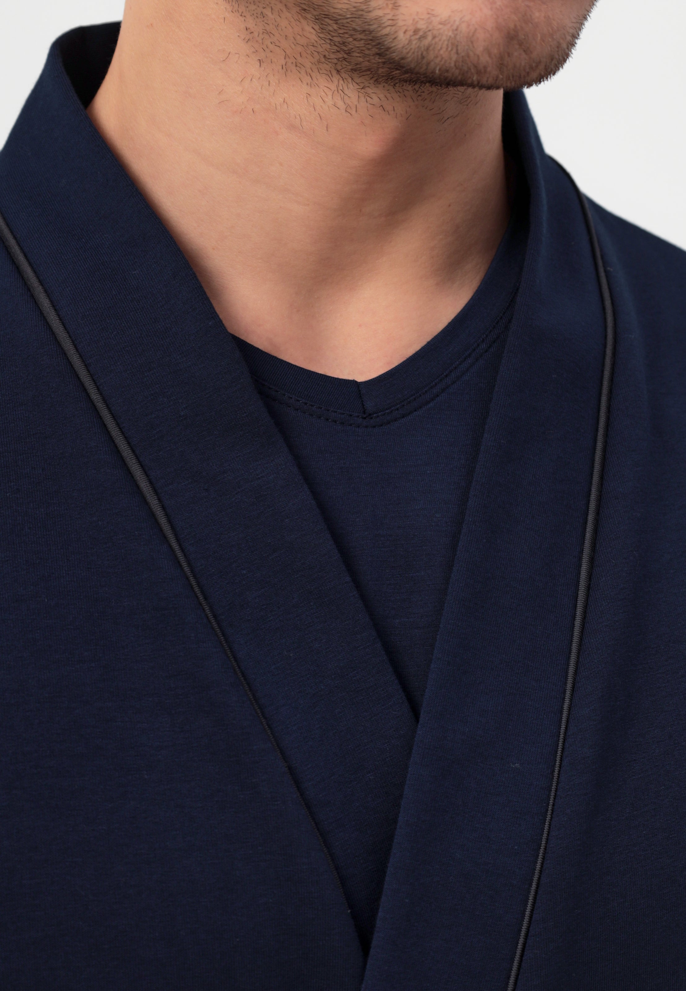 Herren Morgenmantel aus 100% hochwertiger Baumwolle