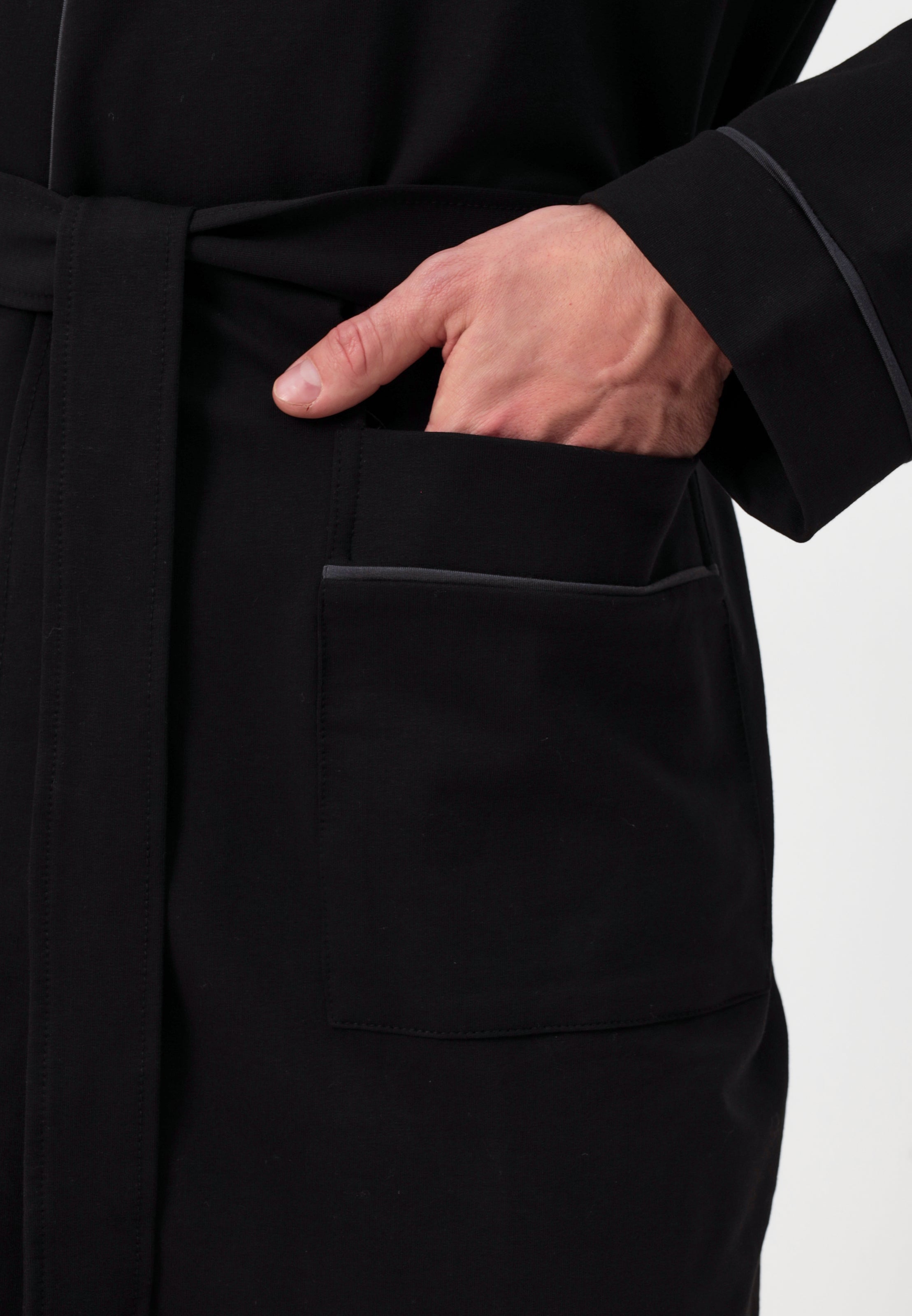 Herren Morgenmantel aus 100% hochwertiger Baumwolle