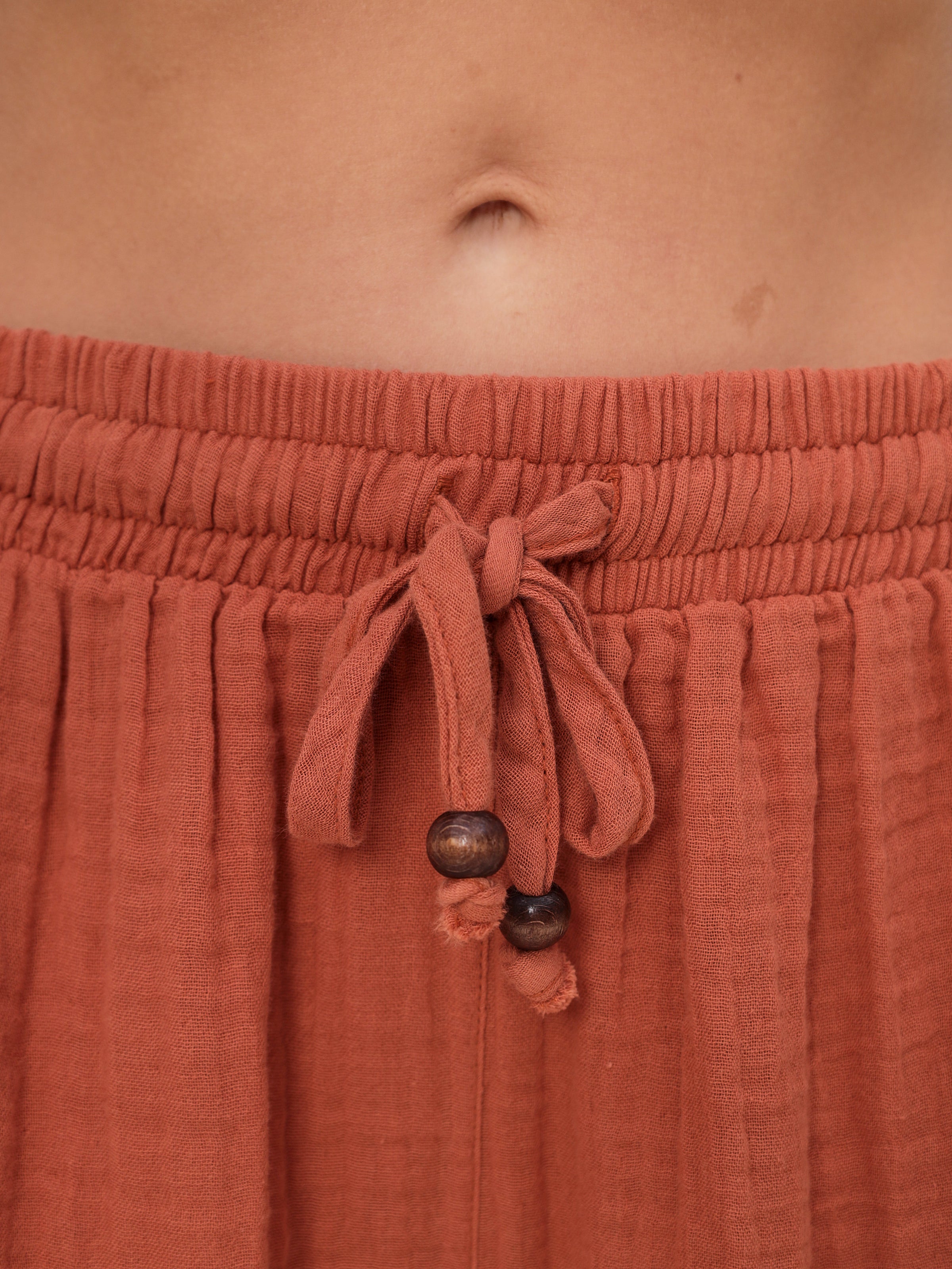 Damen Sommer Mode T-Shirt und Short Hosen Set aus lässige Musselin mit Kordelzug Freizeit Shorts