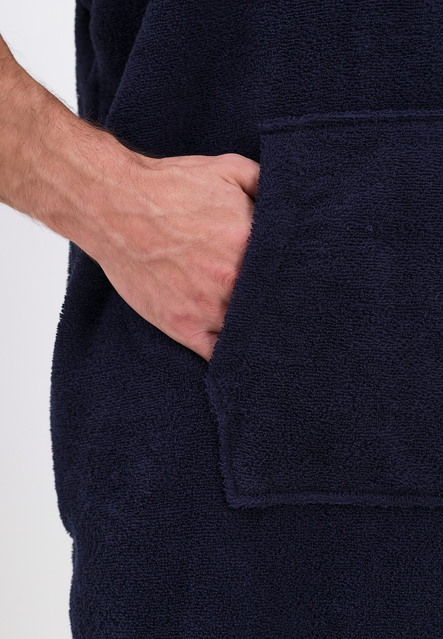 Men's poncho with hood made of 100% cotton 