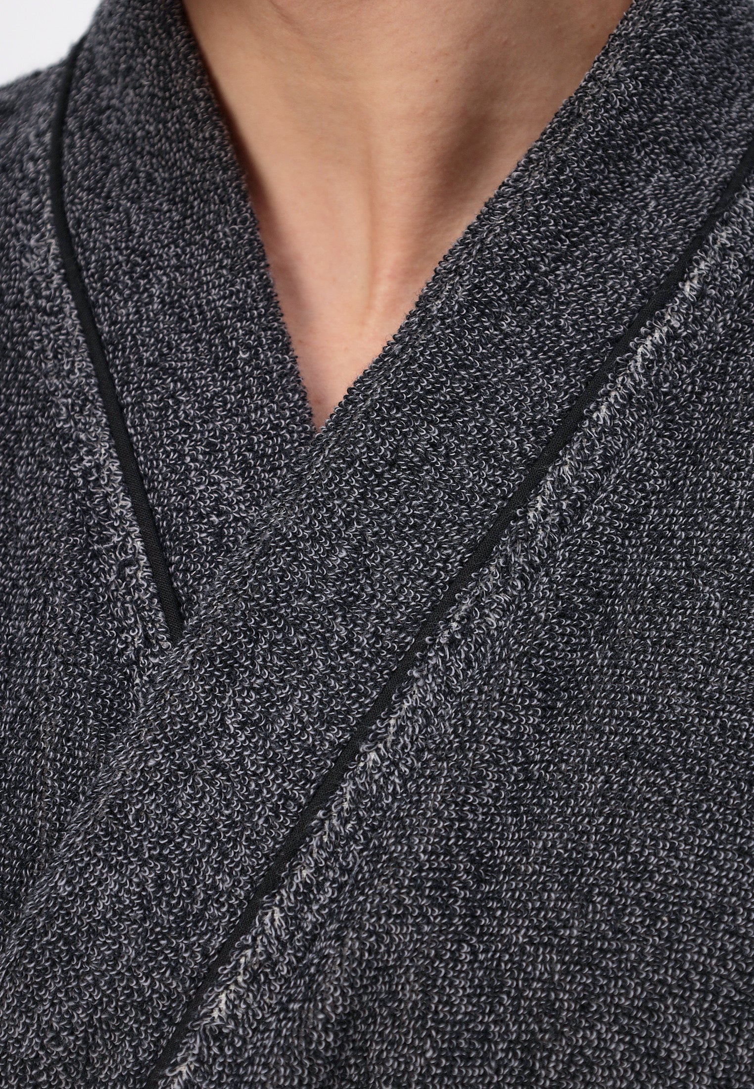 Noble kimono men's bathrobe made of high-quality cotton in velour 