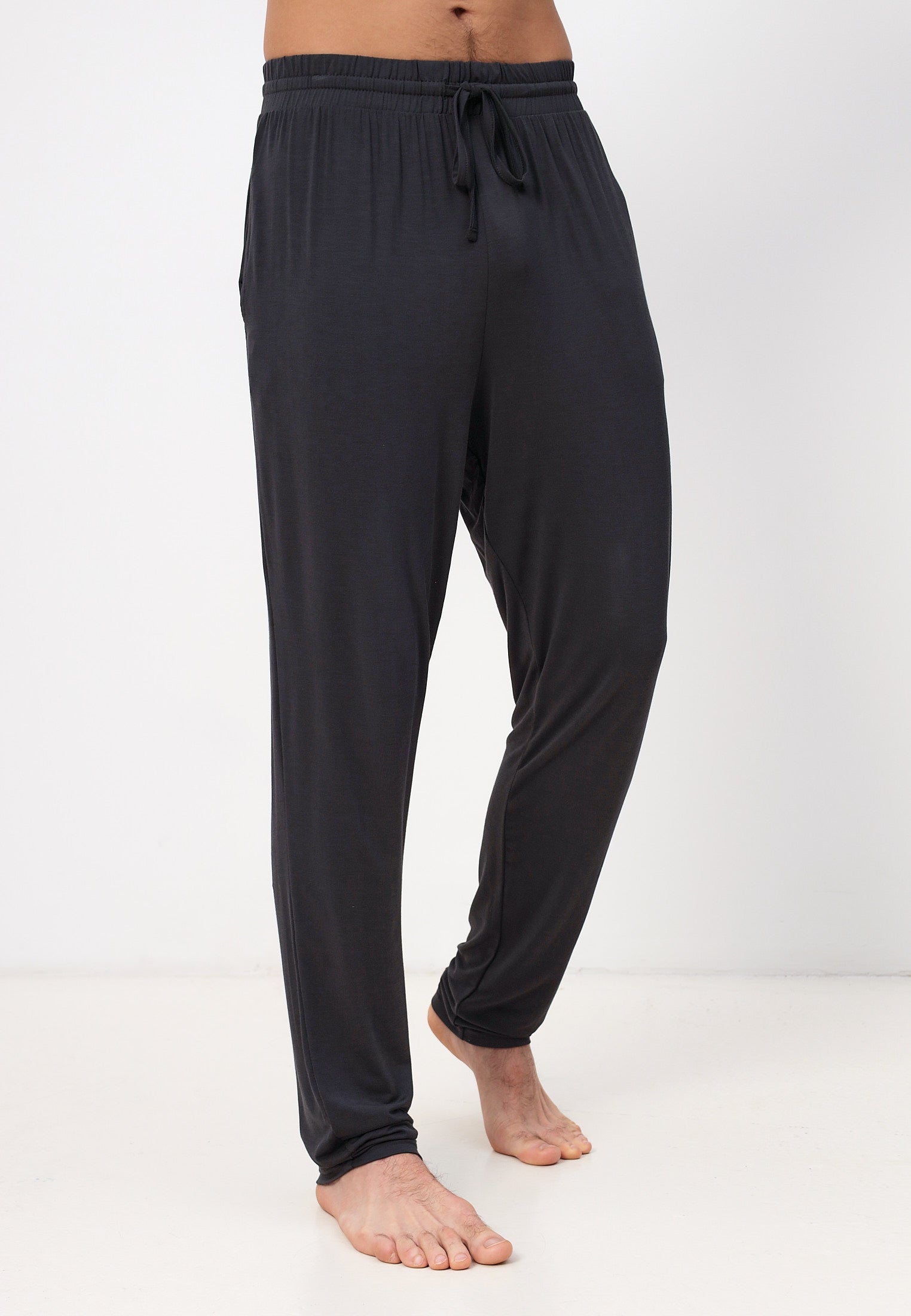 Herren Pijama Set aus Bambusviskose mit langer Hose und Oberteil mit kurzen Ärmeln