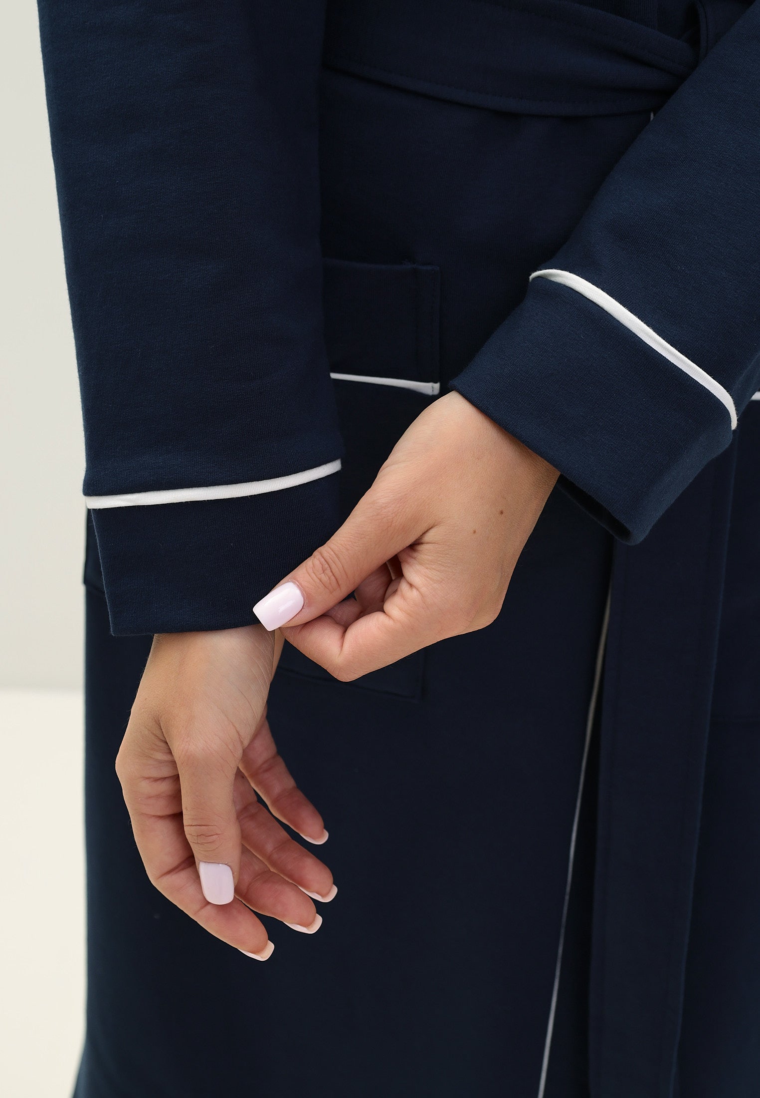 Damen Morgenmantel aus hochwertiger Baumwolle