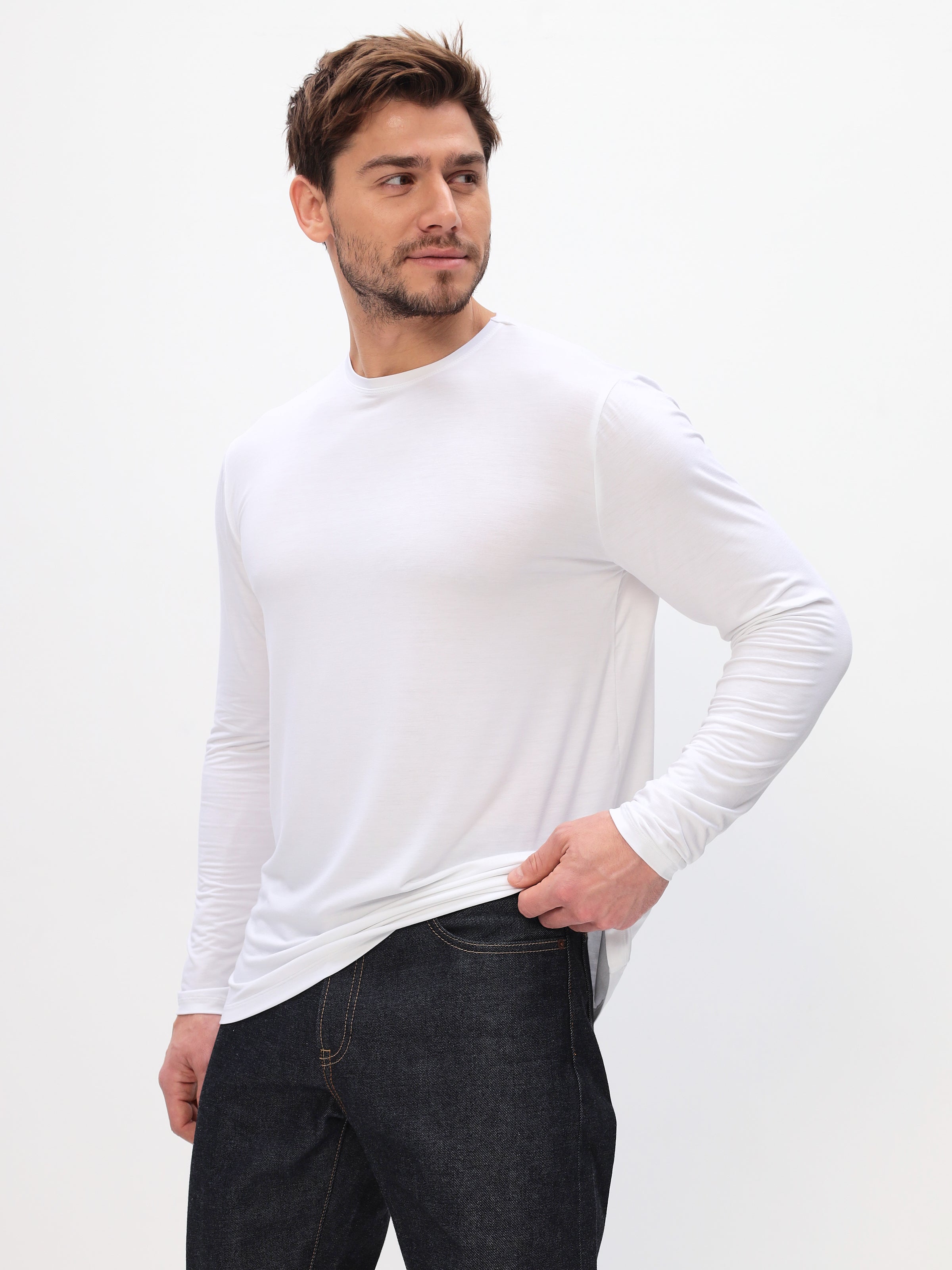 Herren Langarmshirt aus hochwertiger Bambusviskose