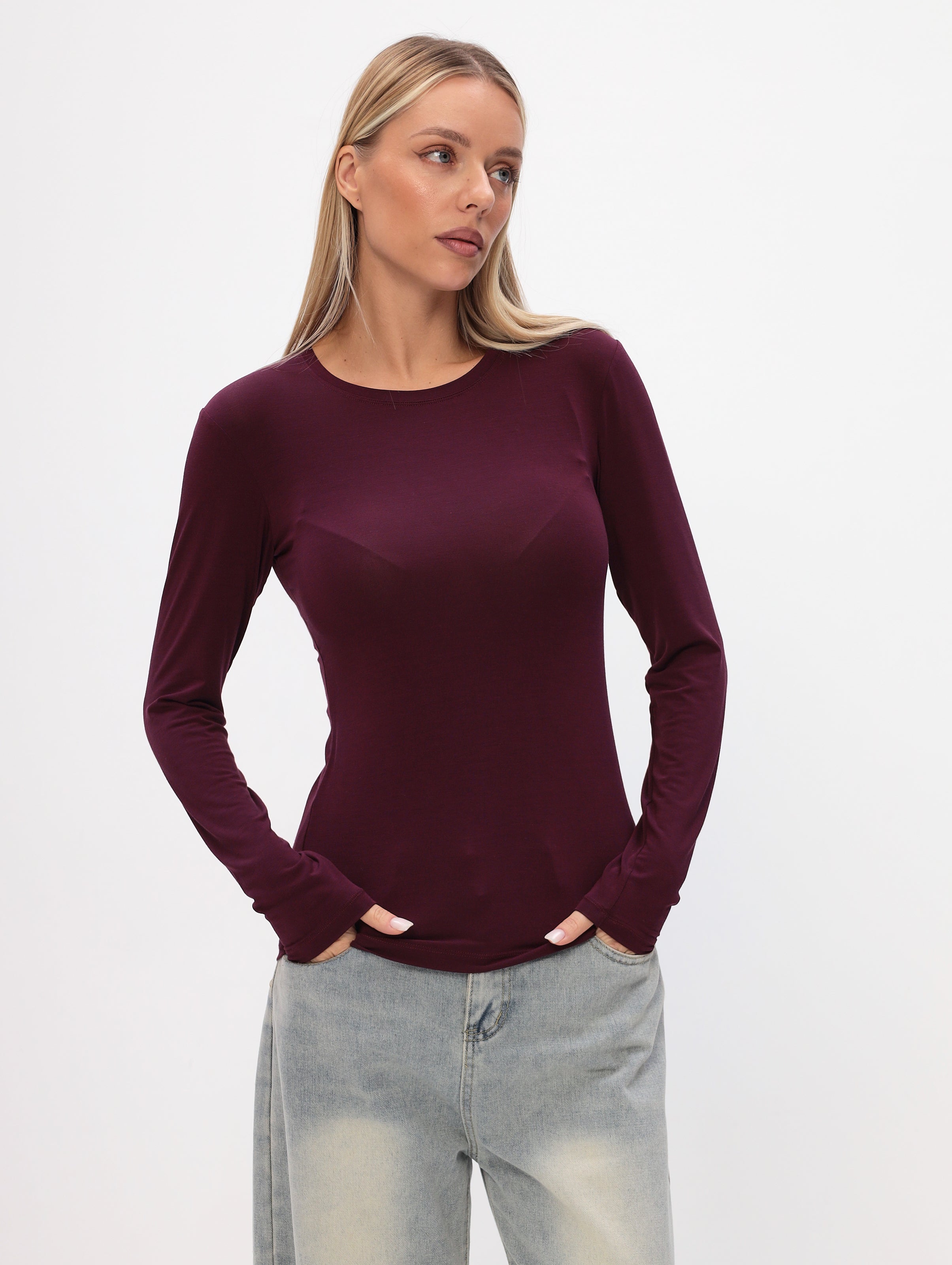 Damen Langarmshirt aus hochwertiger Bambusviskose