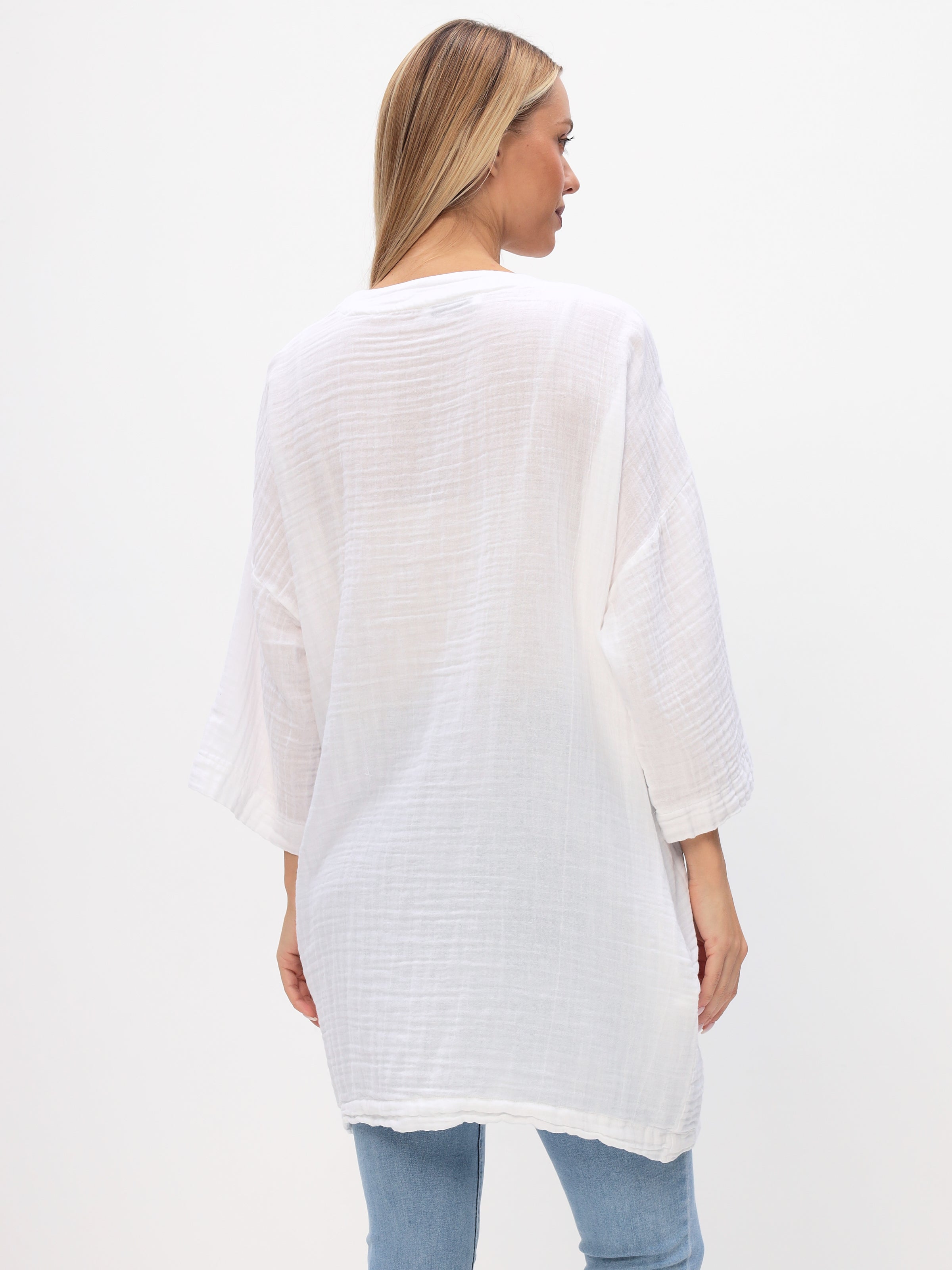 Damen Sommer Mode Casual Damen Jacke aus Musselin