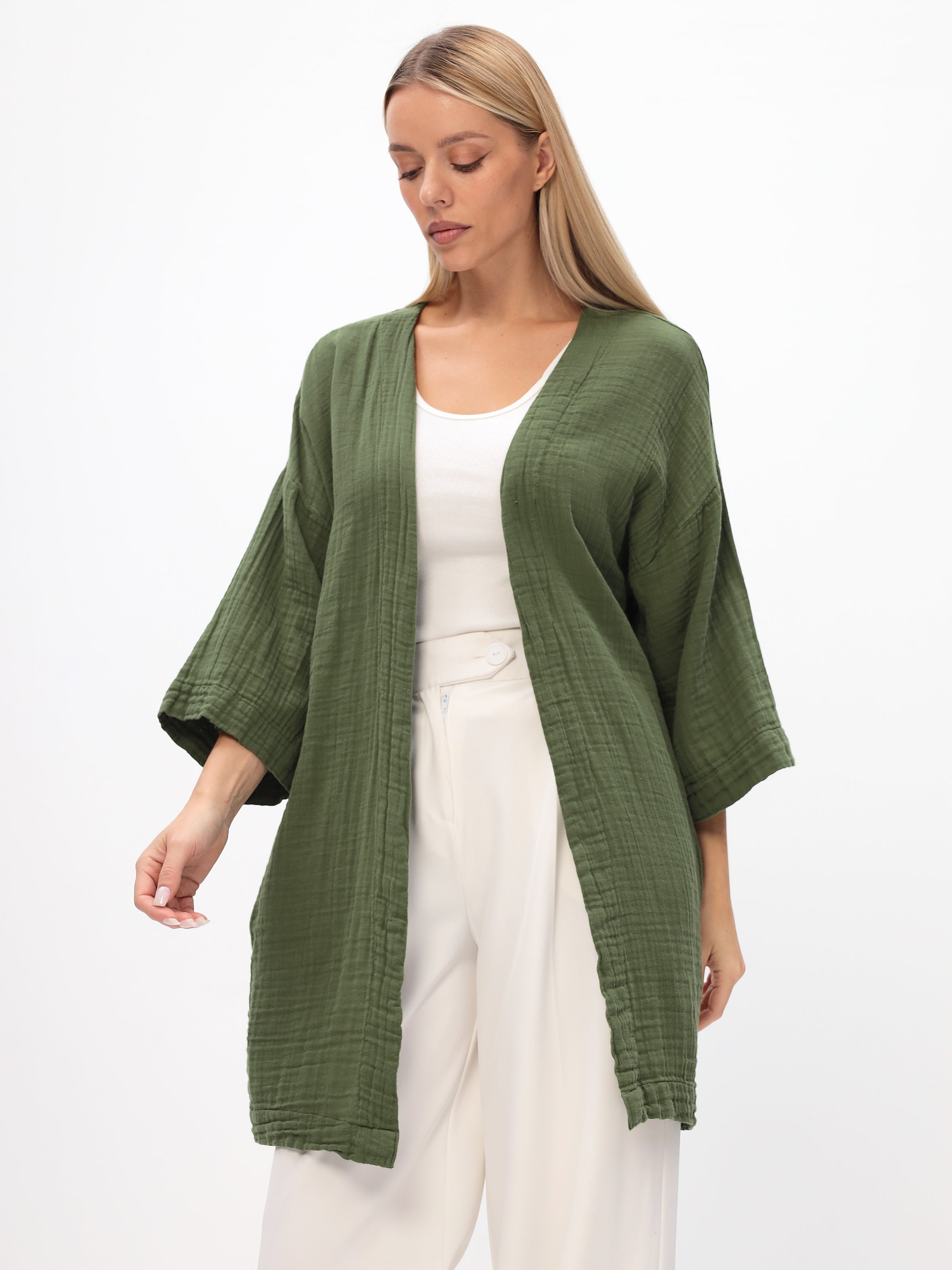 Damen Sommer Mode Casual Damen Jacke aus Musselin