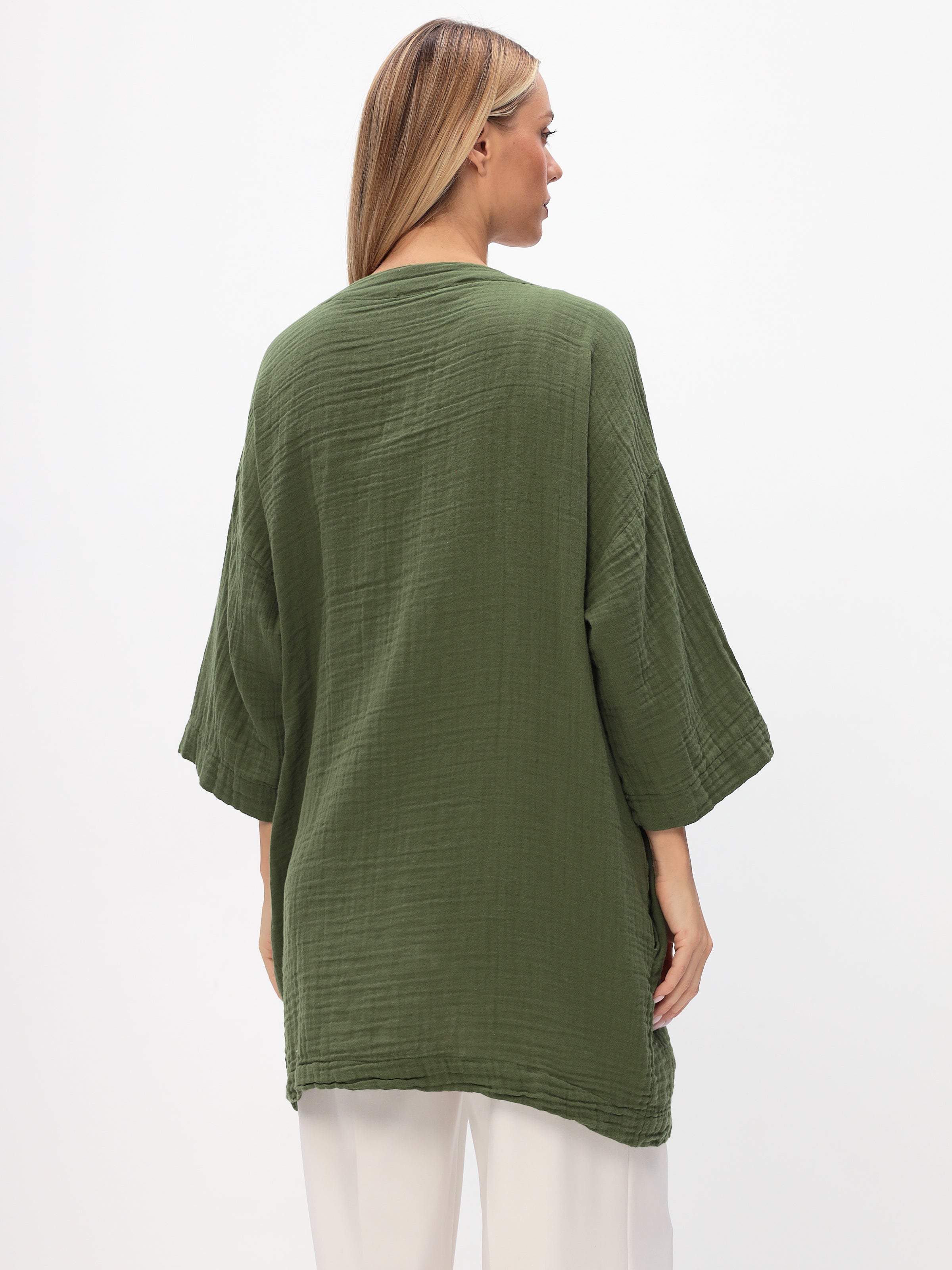 Damen Sommer Mode Casual Damen Jacke aus Musselin