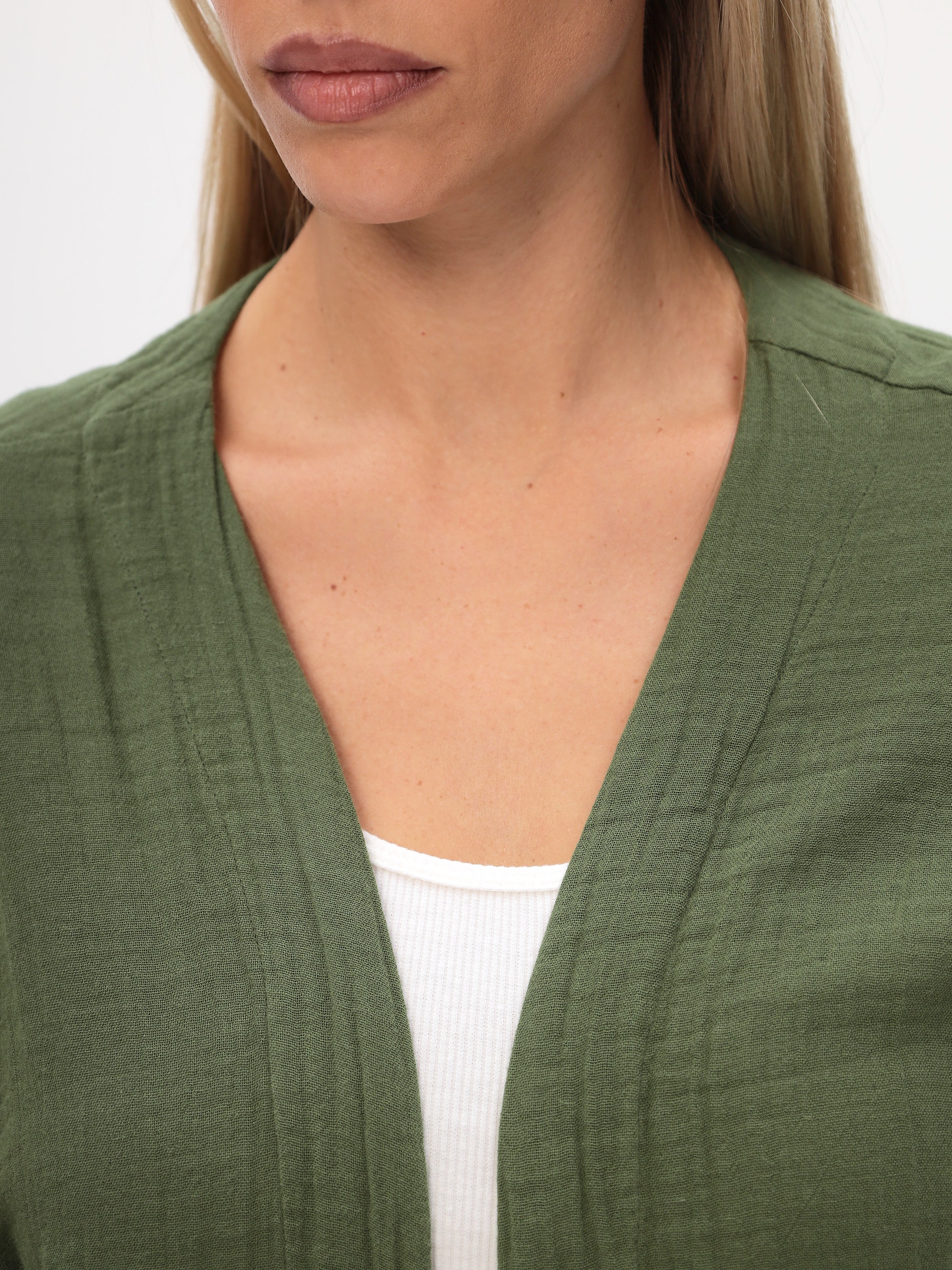 Damen Sommer Mode Casual Damen Jacke aus Musselin