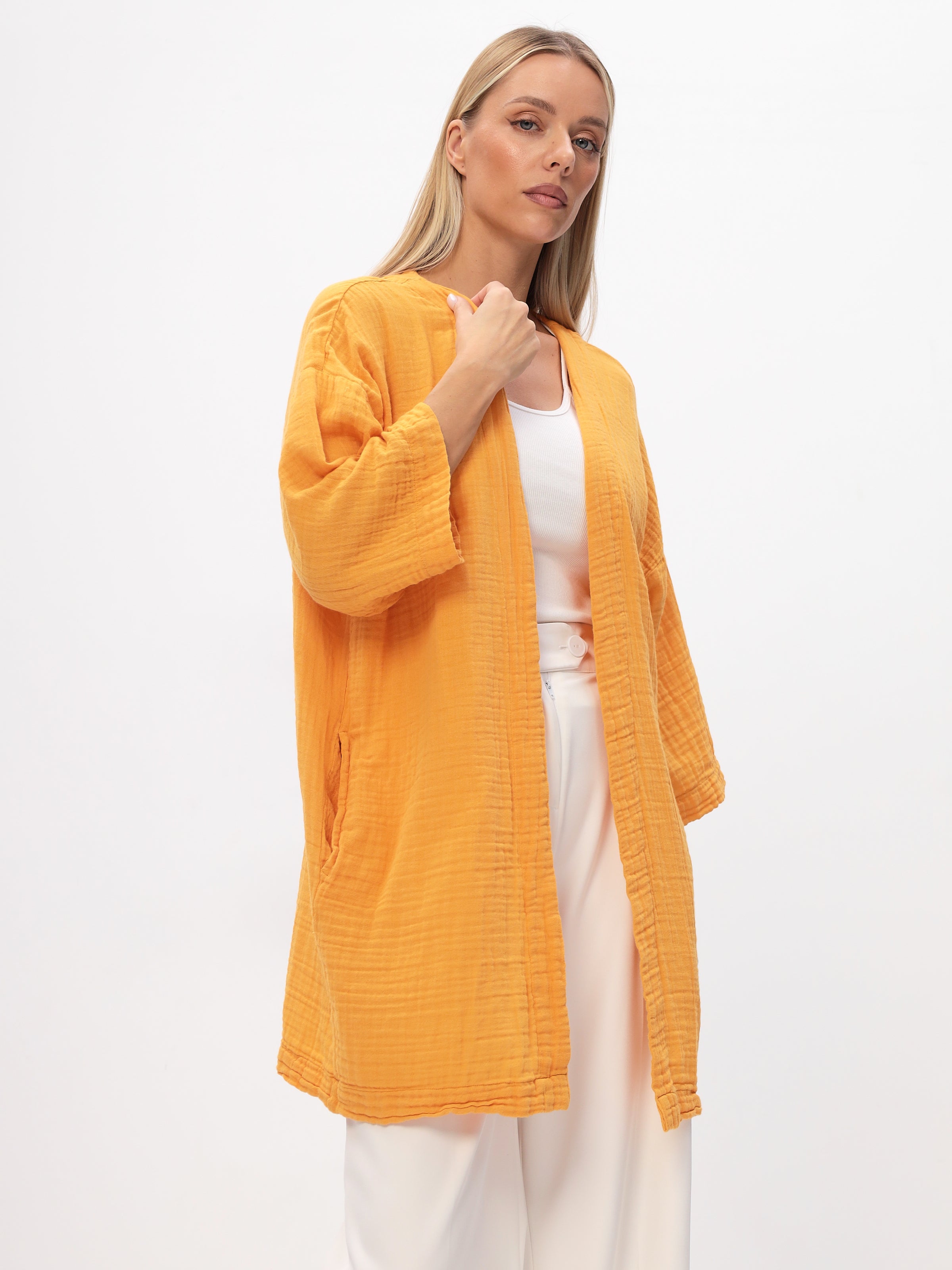 Damen Sommer Mode Casual Damen Jacke aus Musselin