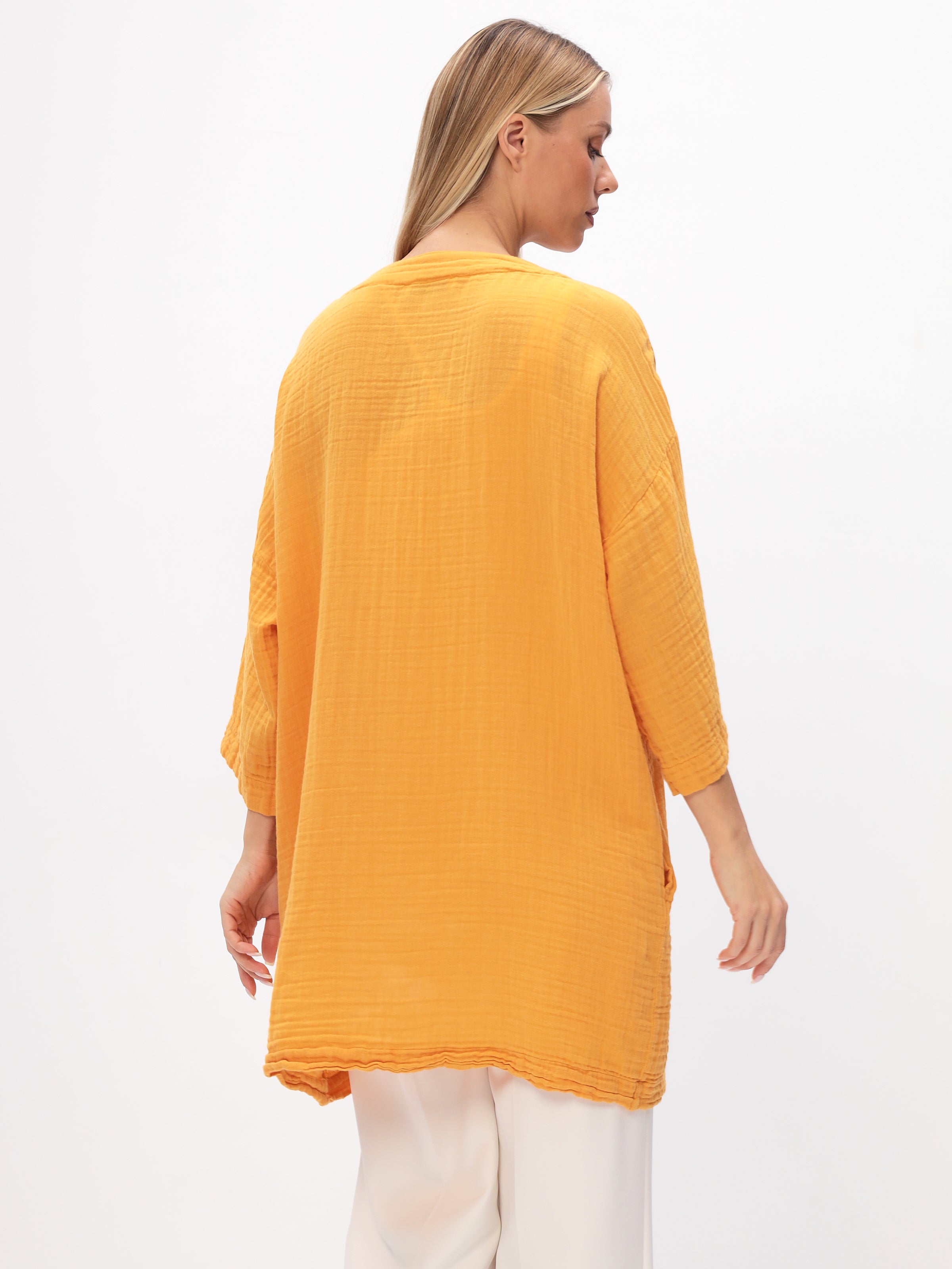 Damen Sommer Mode Casual Damen Jacke aus Musselin