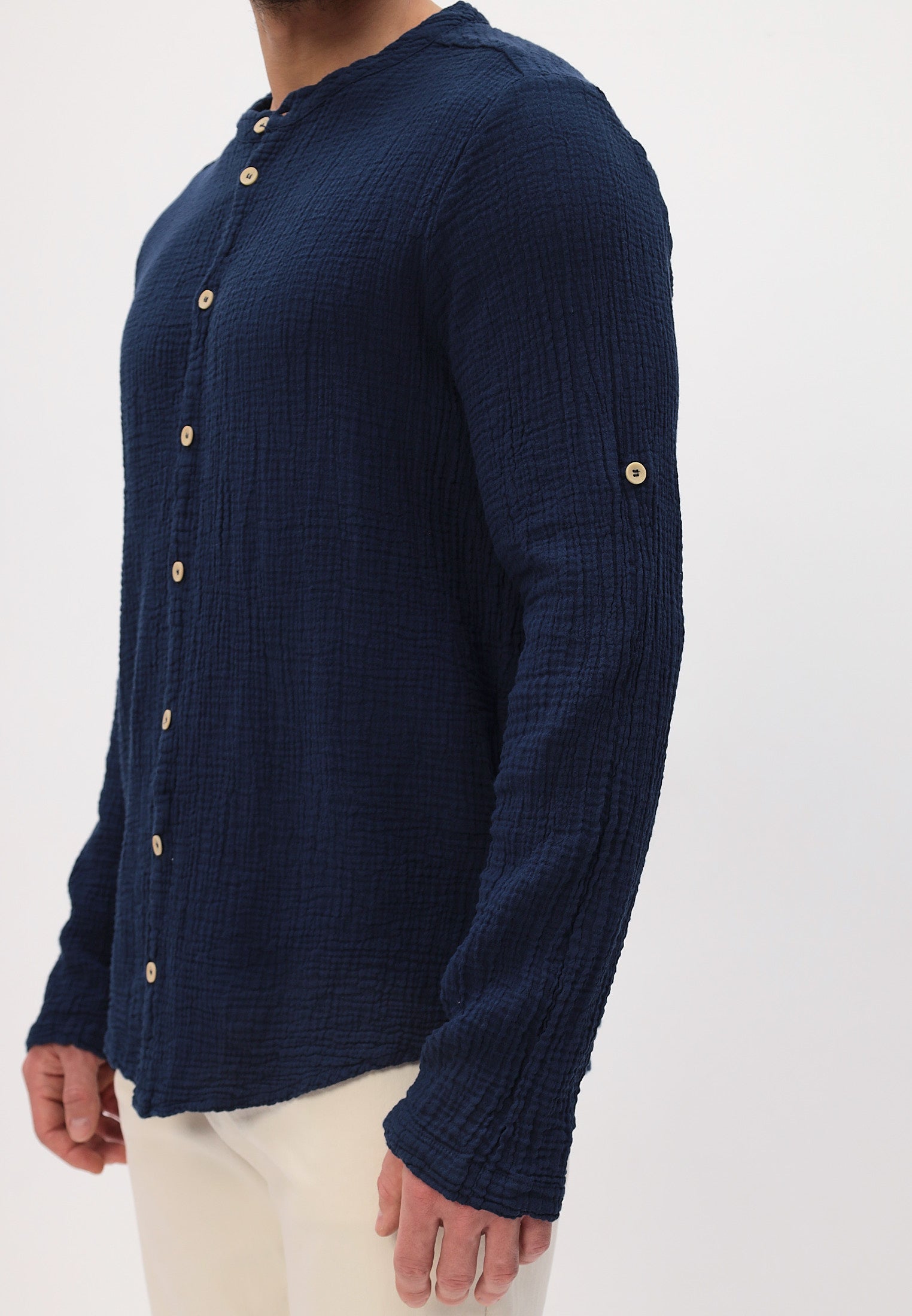 Herren Sommer und Freizeit Mode Hemd aus lässige Musselin