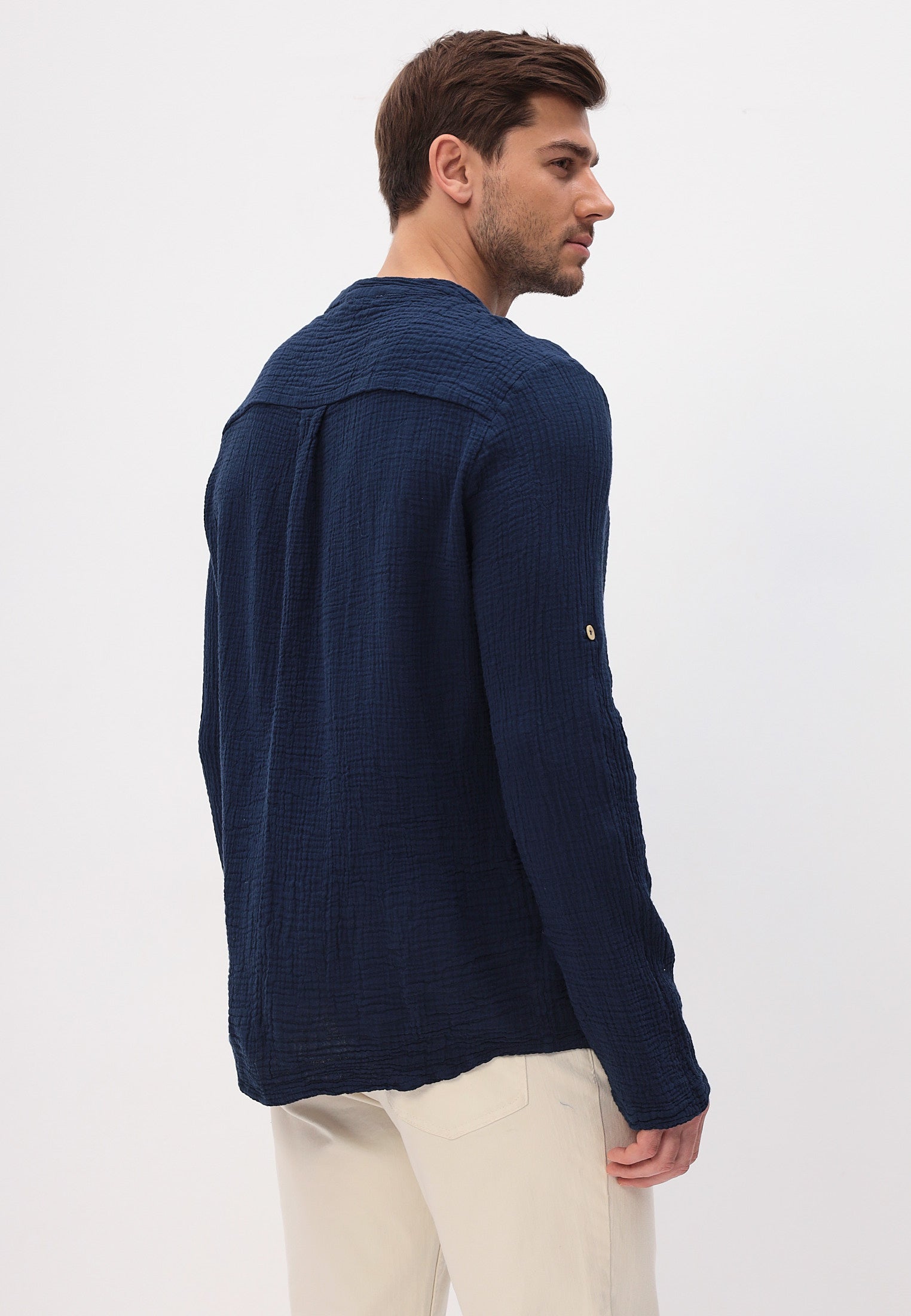 Herren Sommer und Freizeit Mode Hemd aus lässige Musselin