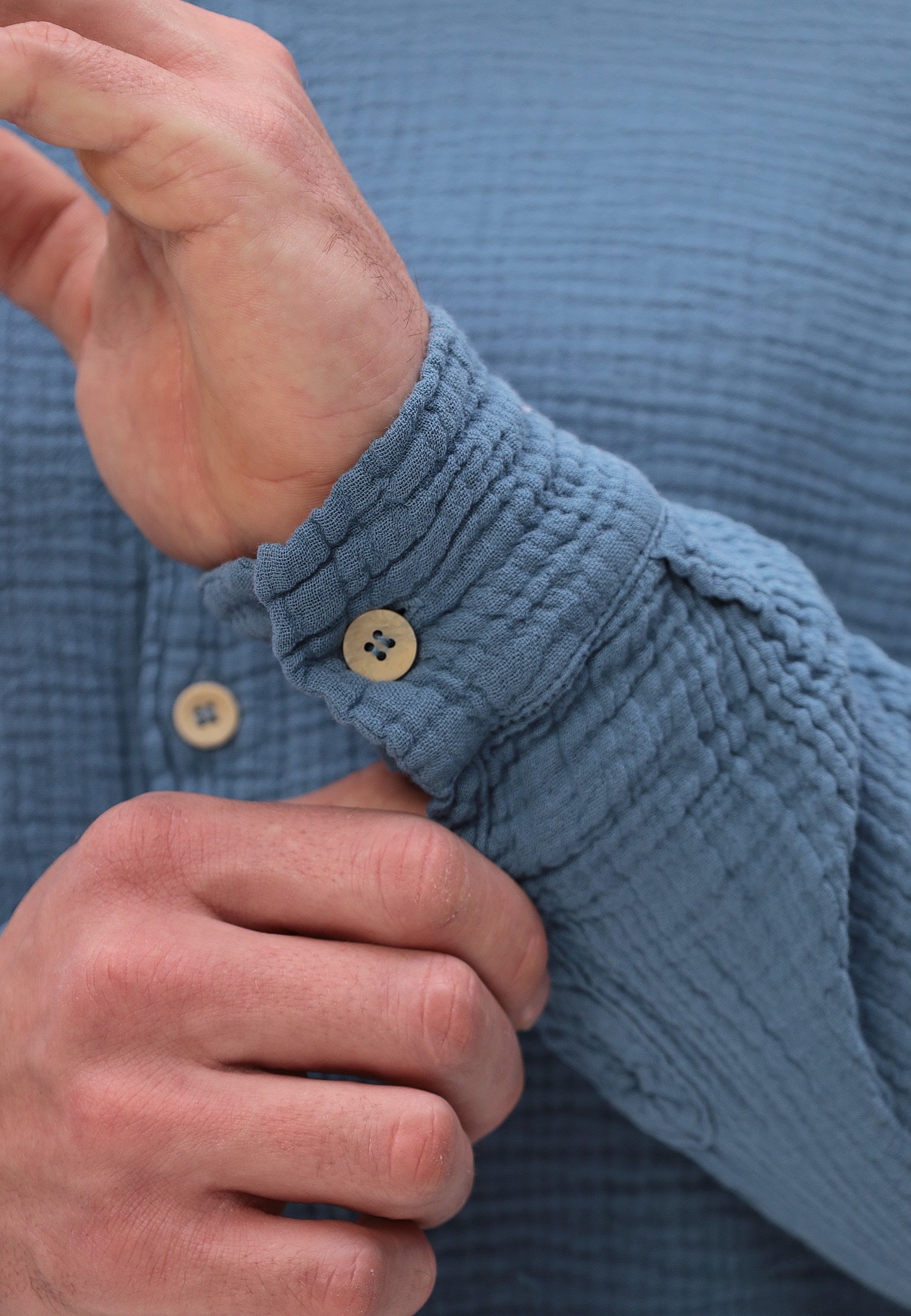 Herren Sommer und Freizeit Mode Hemd aus lässige Musselin