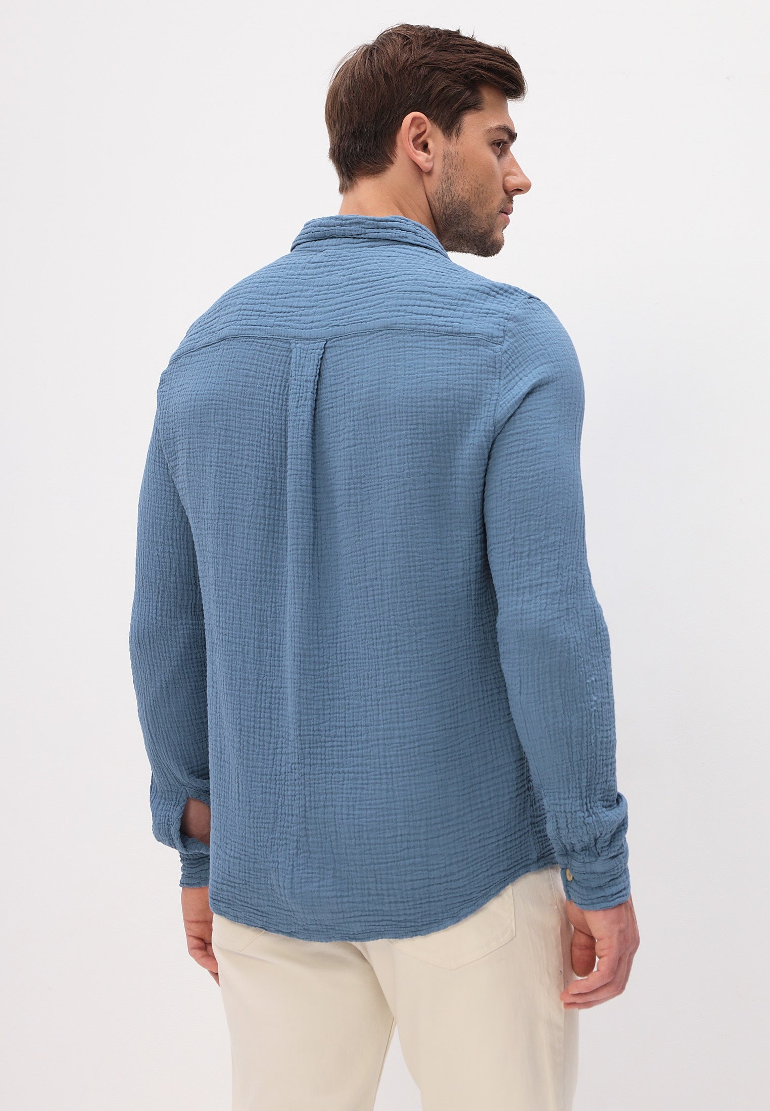 Herren Sommer und Freizeit Mode Hemd aus lässige Musselin