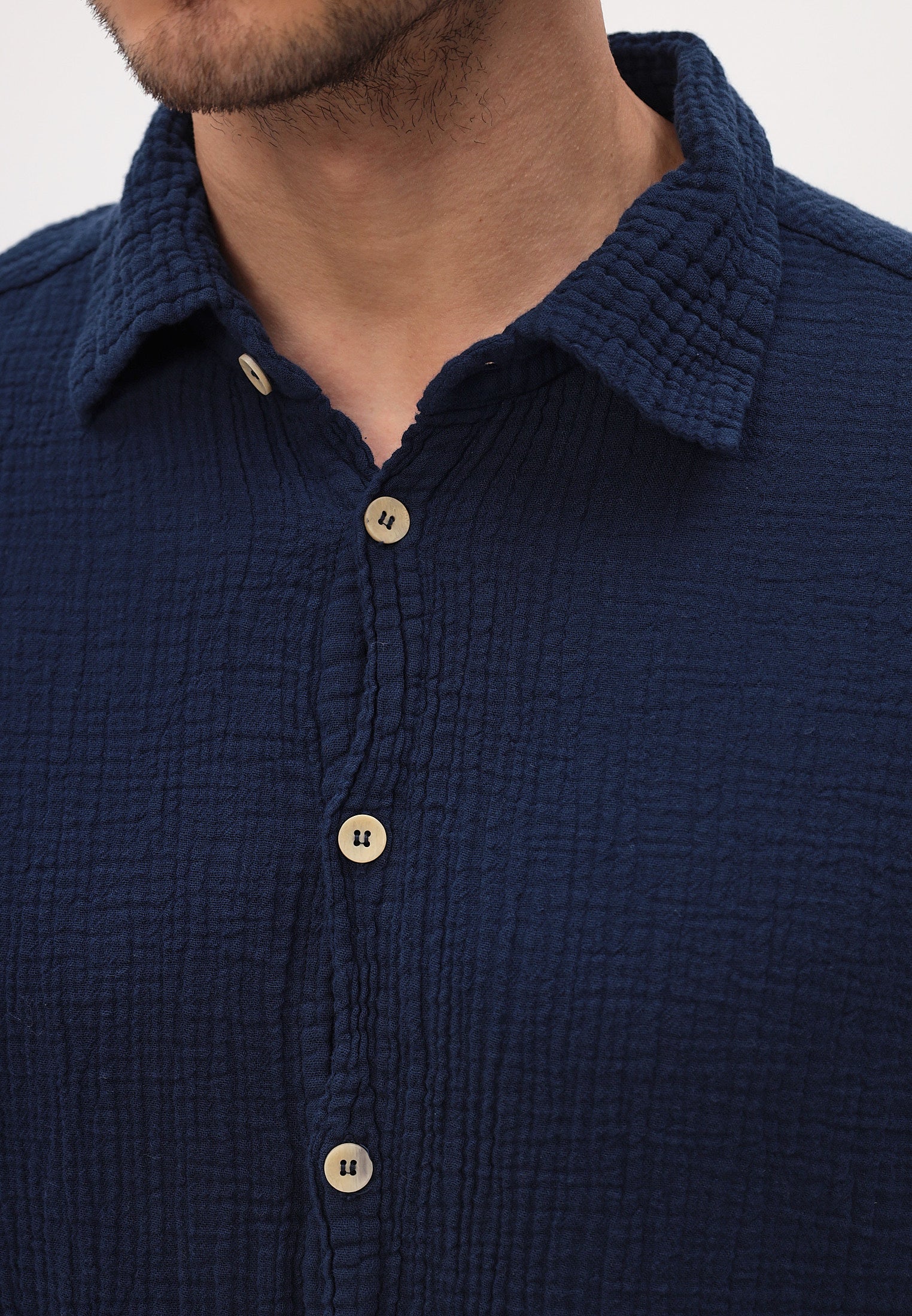 Herren Sommer und Freizeit Mode Hemd aus lässige Musselin