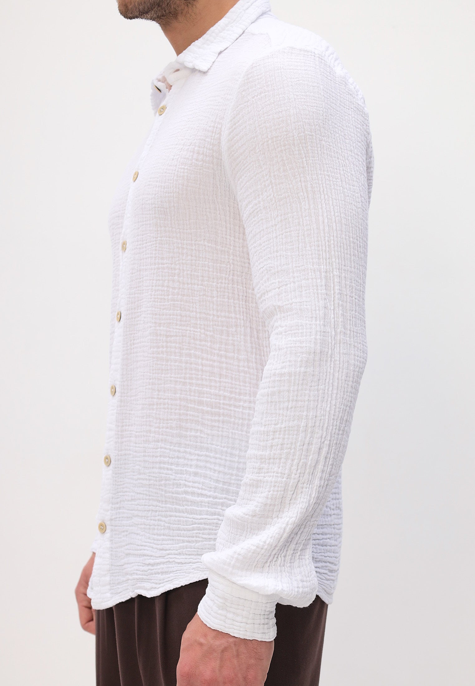 Herren Sommer und Freizeit Mode Hemd aus lässige Musselin