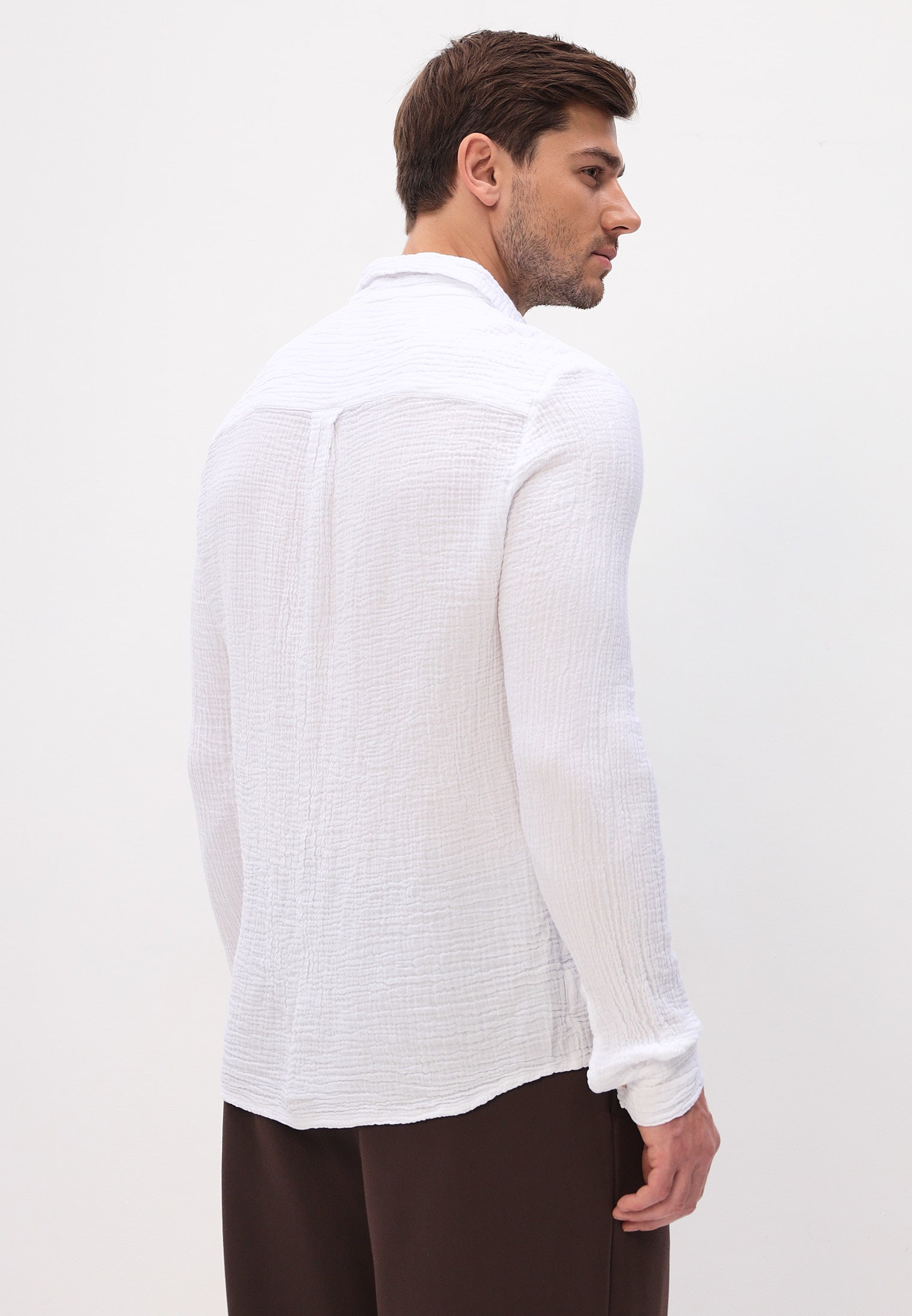 Herren Sommer und Freizeit Mode Hemd aus lässige Musselin