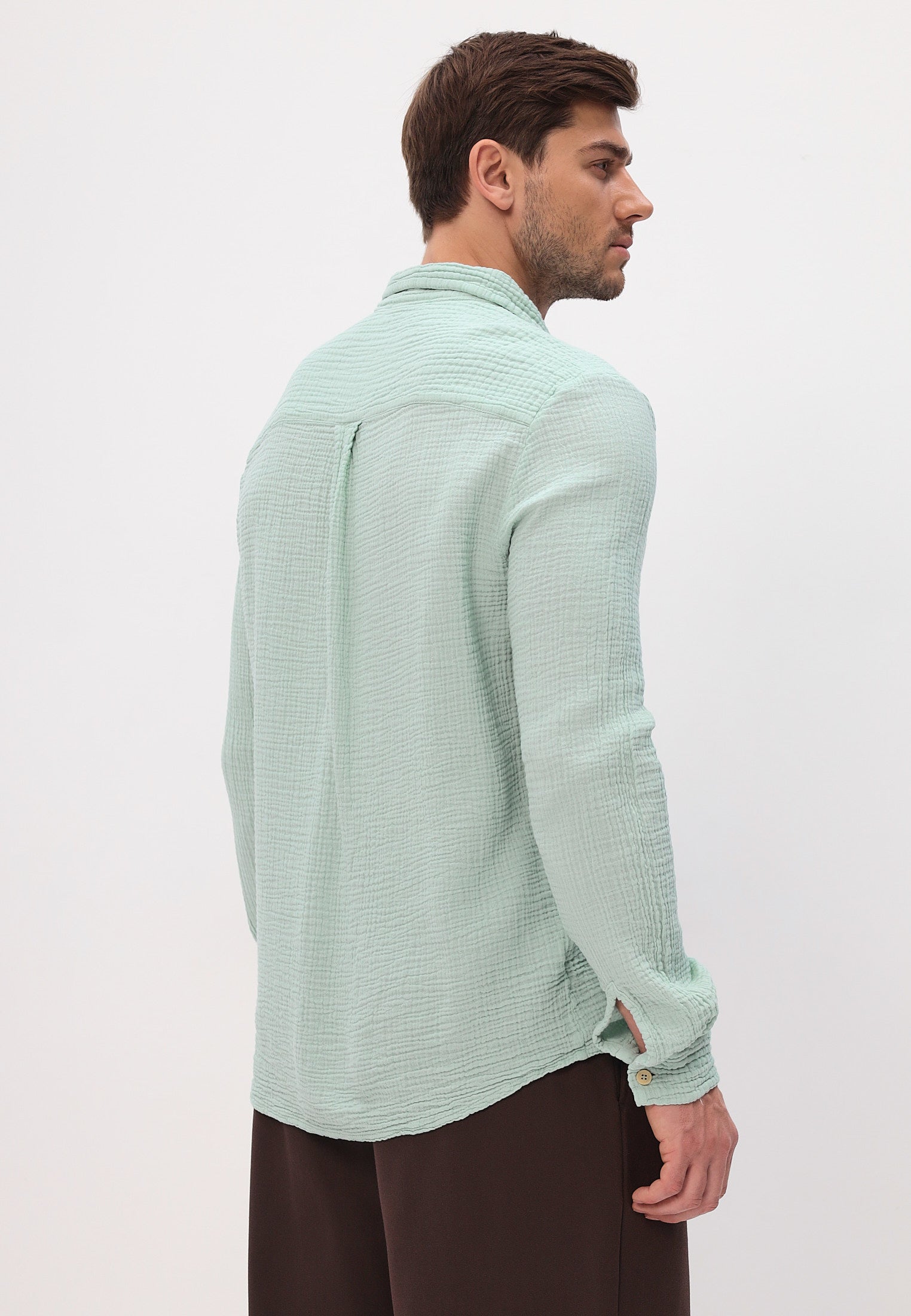 Herren Sommer und Freizeit Mode Hemd aus lässige Musselin