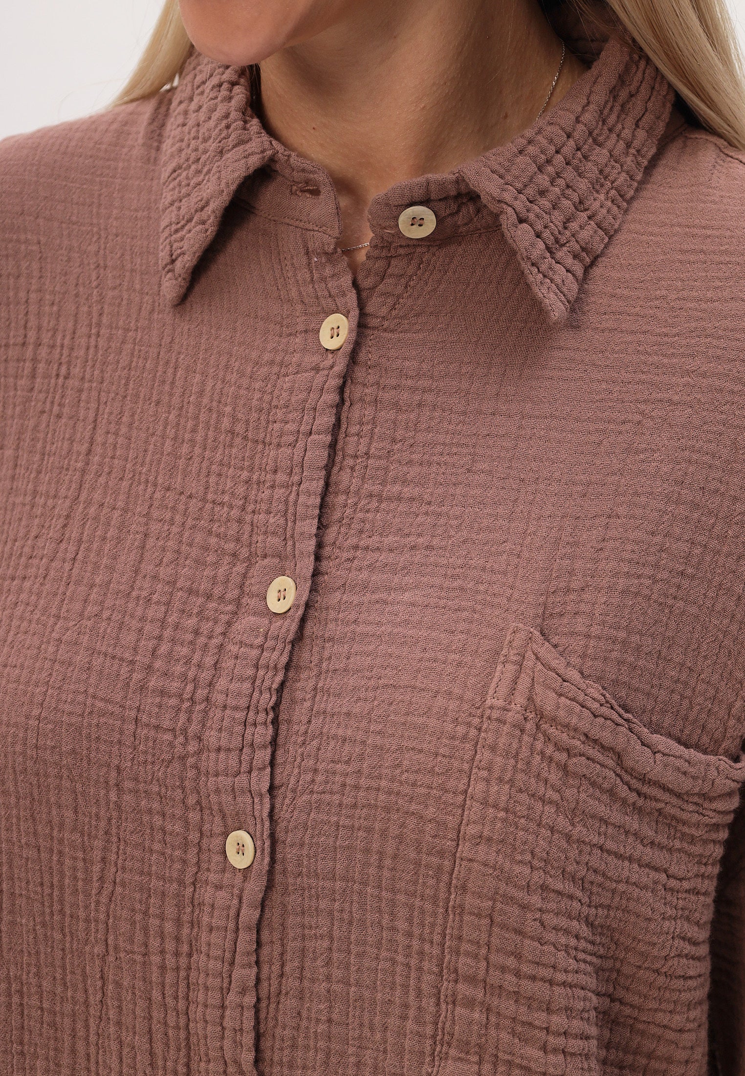 Damen Sommer und Freizeit Mode Hemd aus lässige Musselin