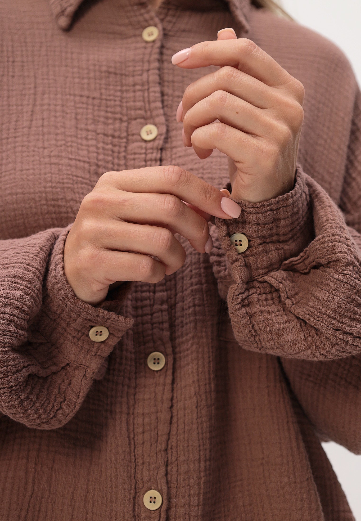Damen Sommer und Freizeit Mode Hemd aus lässige Musselin