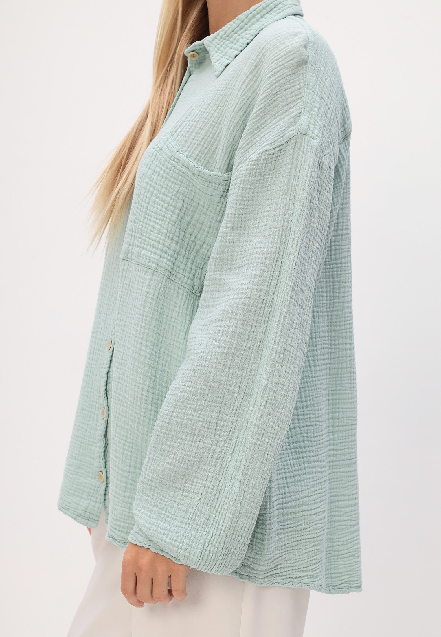 Damen Sommer und Freizeit Mode Hemd aus lässige Musselin