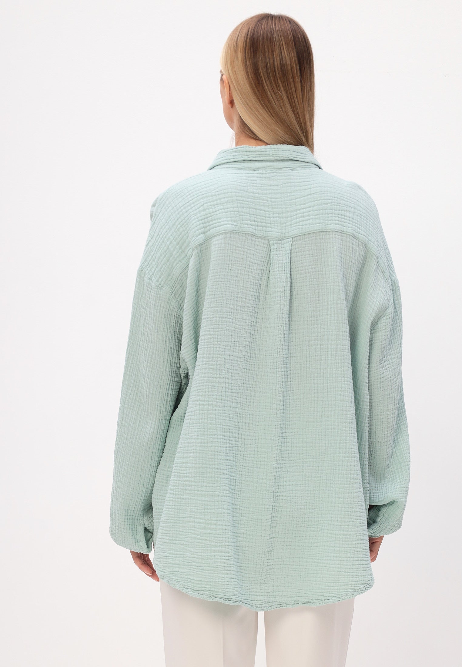 Damen Sommer und Freizeit Mode Hemd aus lässige Musselin