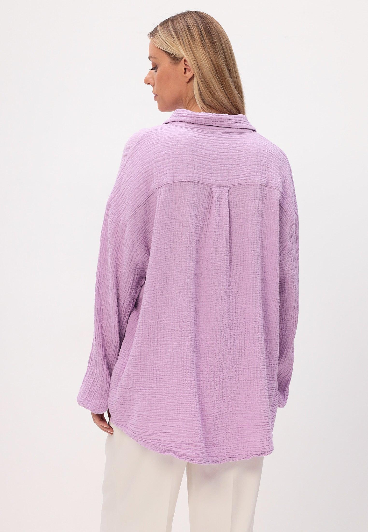 Damen Sommer und Freizeit Mode Hemd aus lässige Musselin