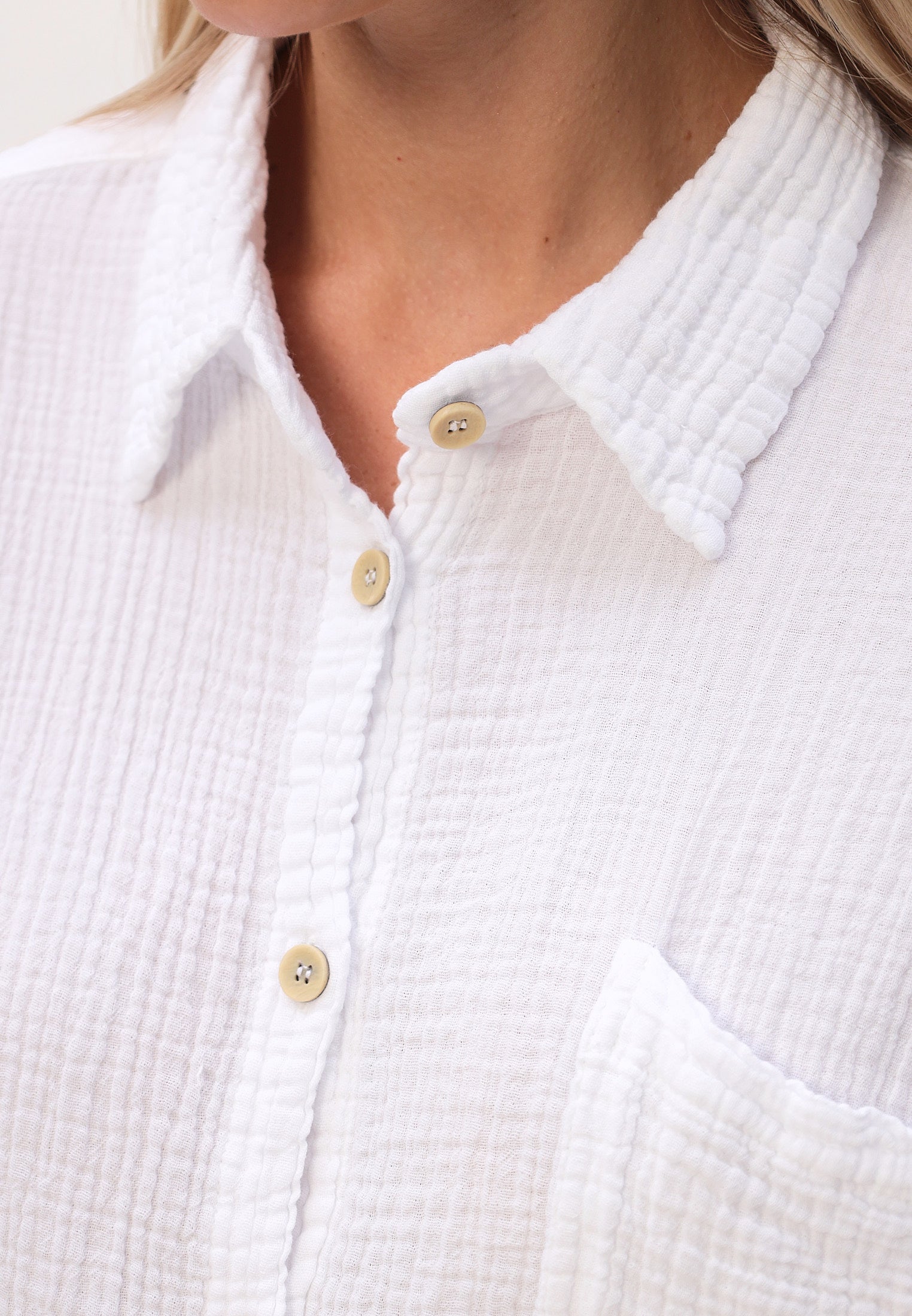 Damen Sommer und Freizeit Mode Hemd aus lässige Musselin