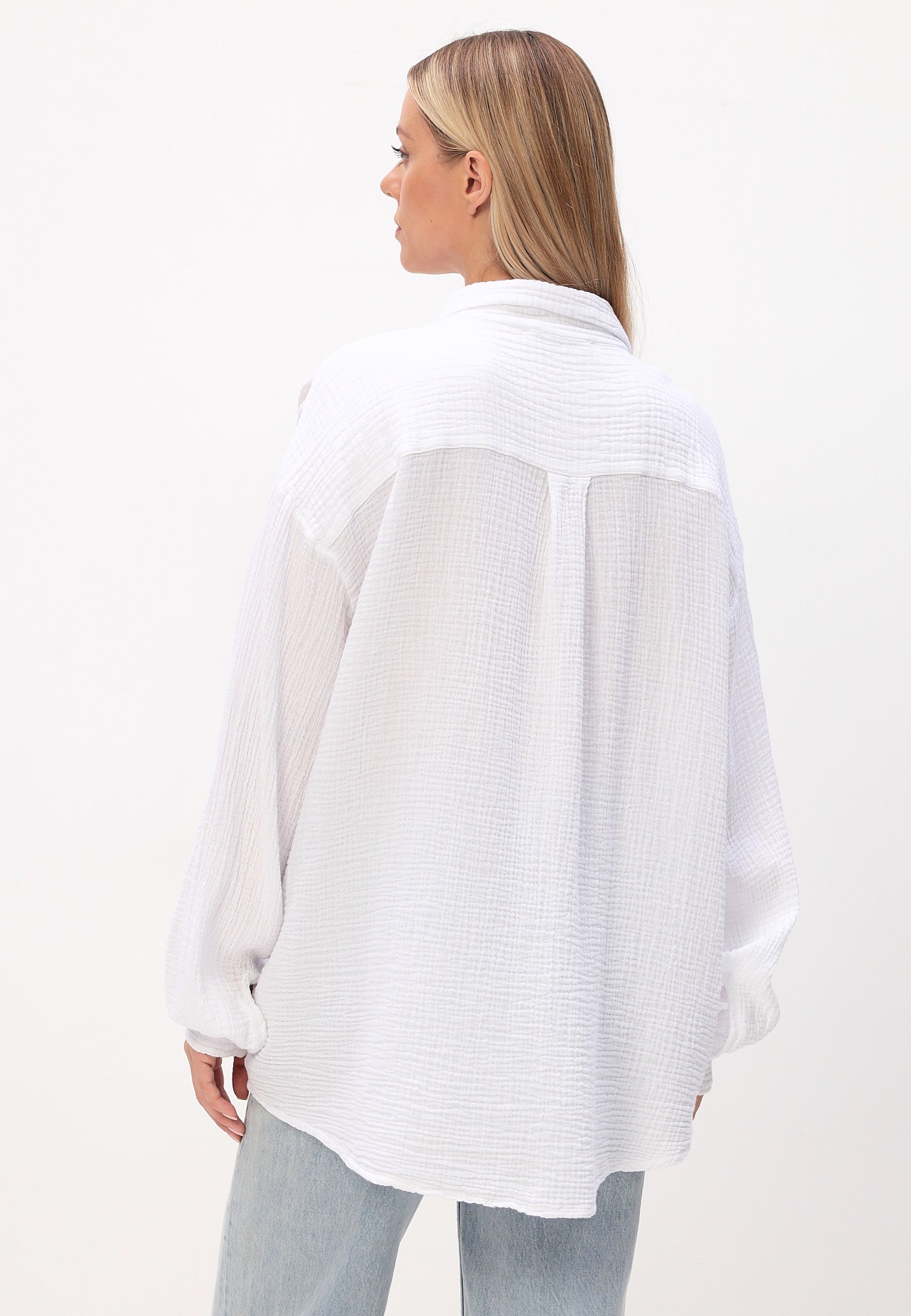 Damen Sommer und Freizeit Mode Hemd aus lässige Musselin