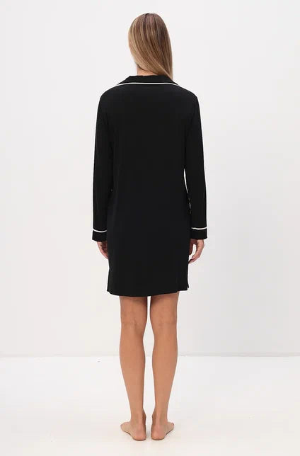 Damen-Nachthemd mit Hemdkragen