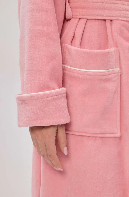 Premium Kapuzen-Bademantel aus 100% Baumwolle-Velours