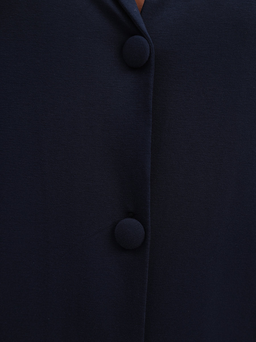 Damen Pyjama Set mit kurzer Hose und Hemd - Marinenblau