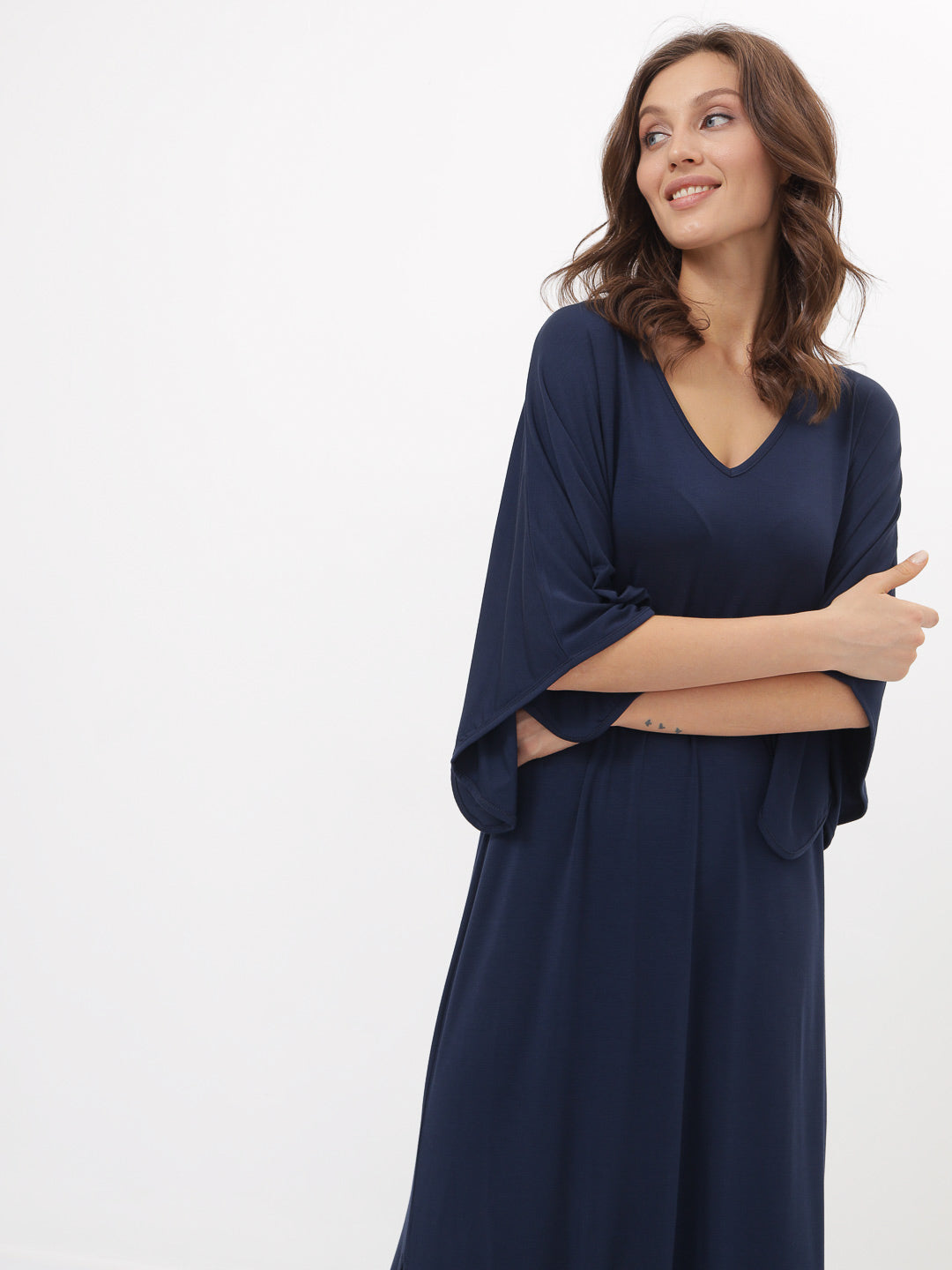 Women's Long Nightdress Made of Bamboo Viscose 