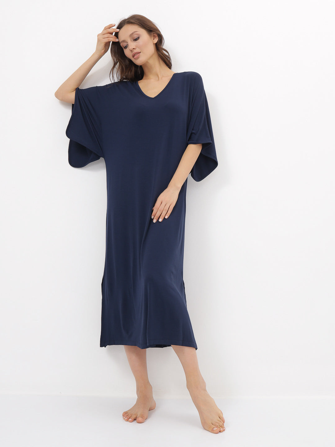 Women's Long Nightdress Made of Bamboo Viscose 