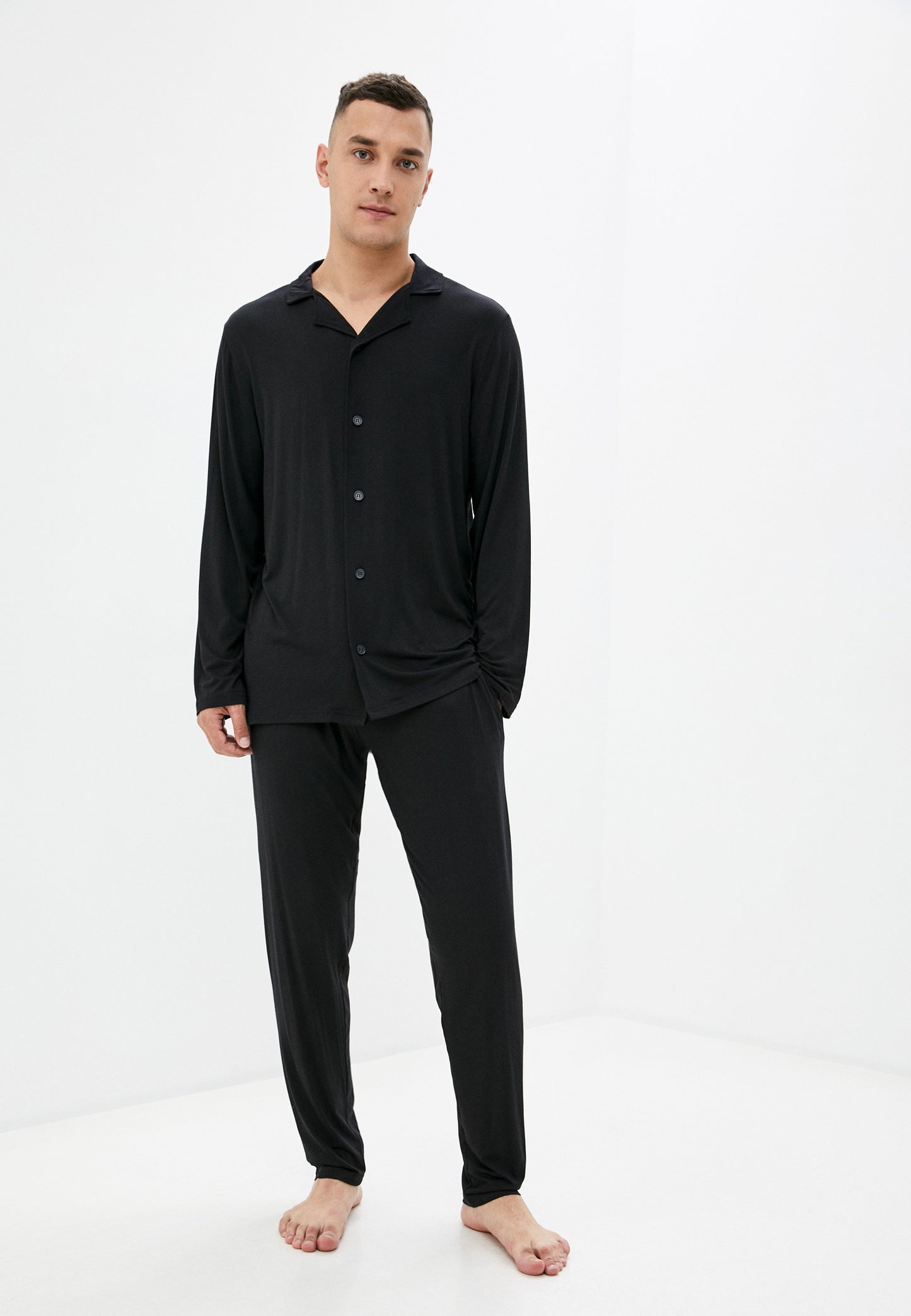 2teiliger Herren Pyjama LMS-6114 Black