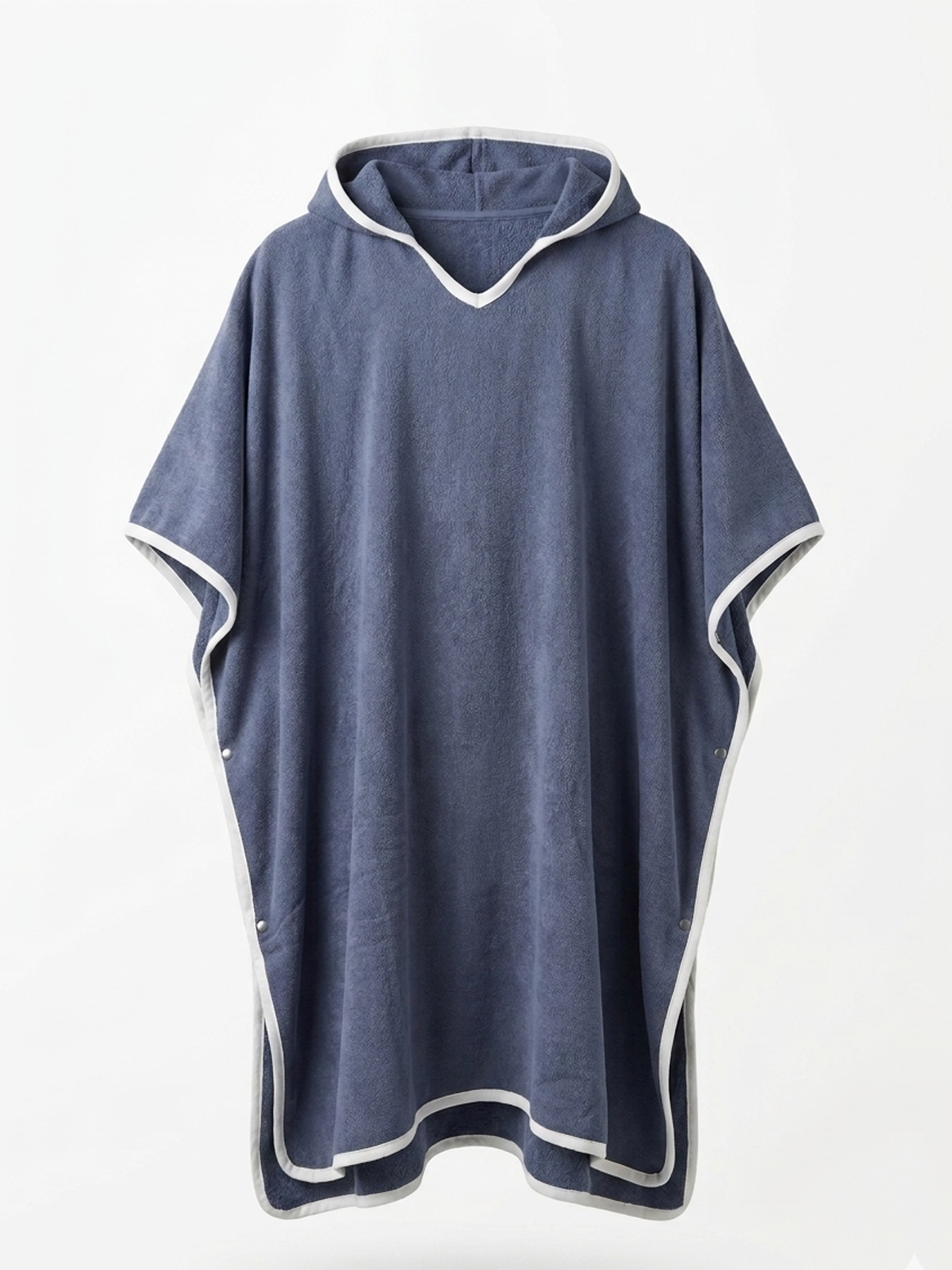 Leichter Baumwoll-Poncho mit Dual-Textur | OEKO-TEX® zertifiziert