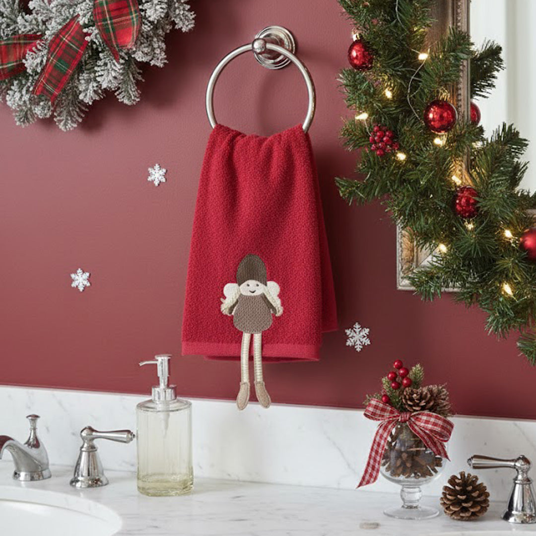 Gästehandtuch mit Winterengel-Motiv