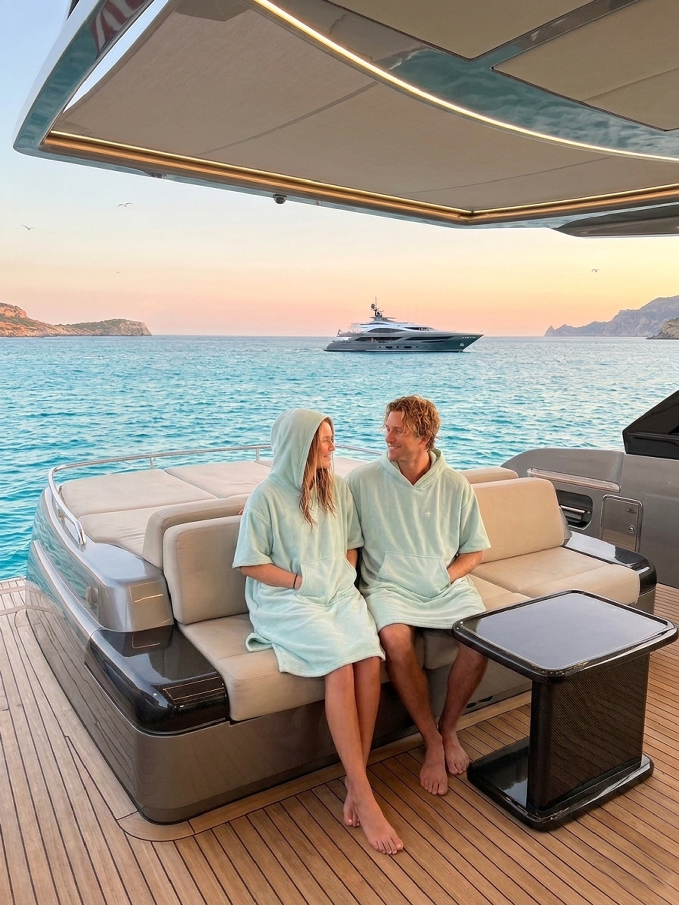 Poncho mit Kapuze aus 100% Baumwolle Frottier-Velours | OEKO-TEX® zertifiziert