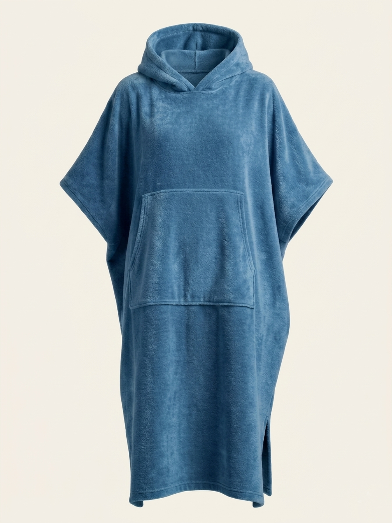 Poncho mit Kapuze aus 100% Baumwolle Frottier-Velours | OEKO-TEX® zertifiziert