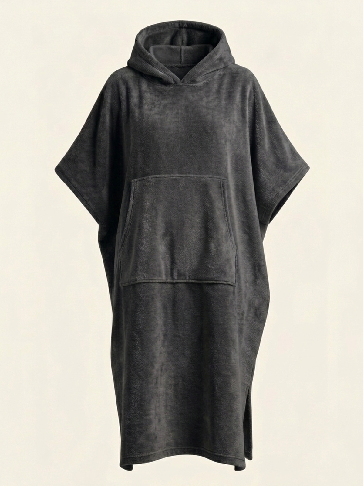 Men's poncho with hood made of 100% cotton 