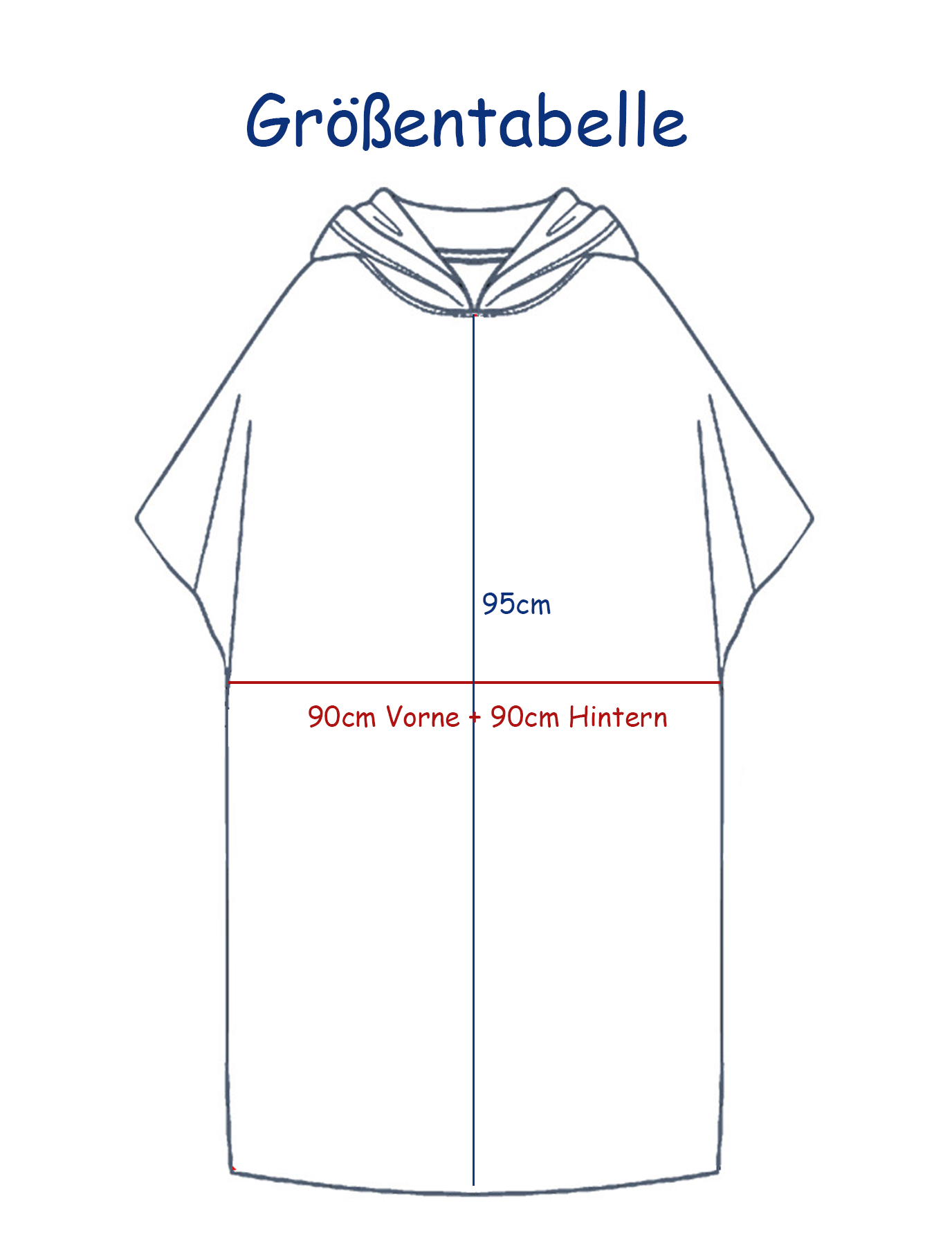 Leichter Baumwoll-Poncho mit Dual-Textur | OEKO-TEX® zertifiziert