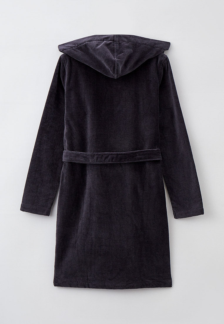 Jugendlicher / Teenager Bademantel mit Kapuze aus Velour (13-18 Jahre)