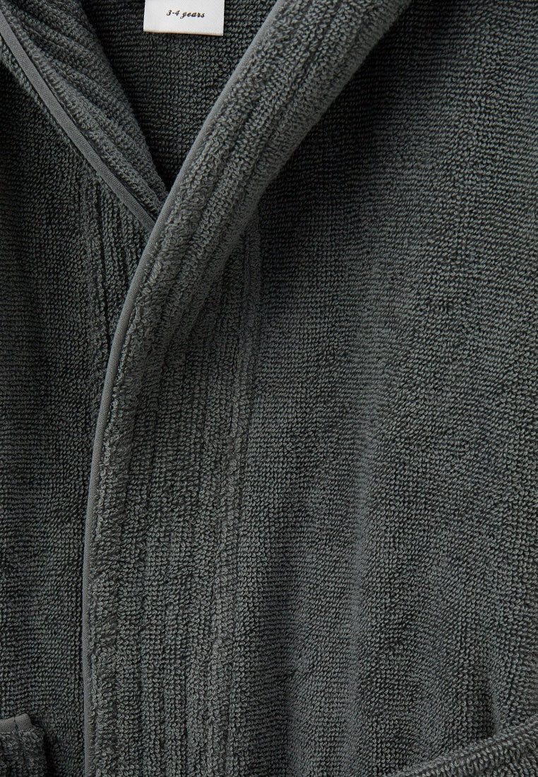 Kinder Bademantel mit Kapuze aus Frottier (3/4 - 11/12 Jahre)